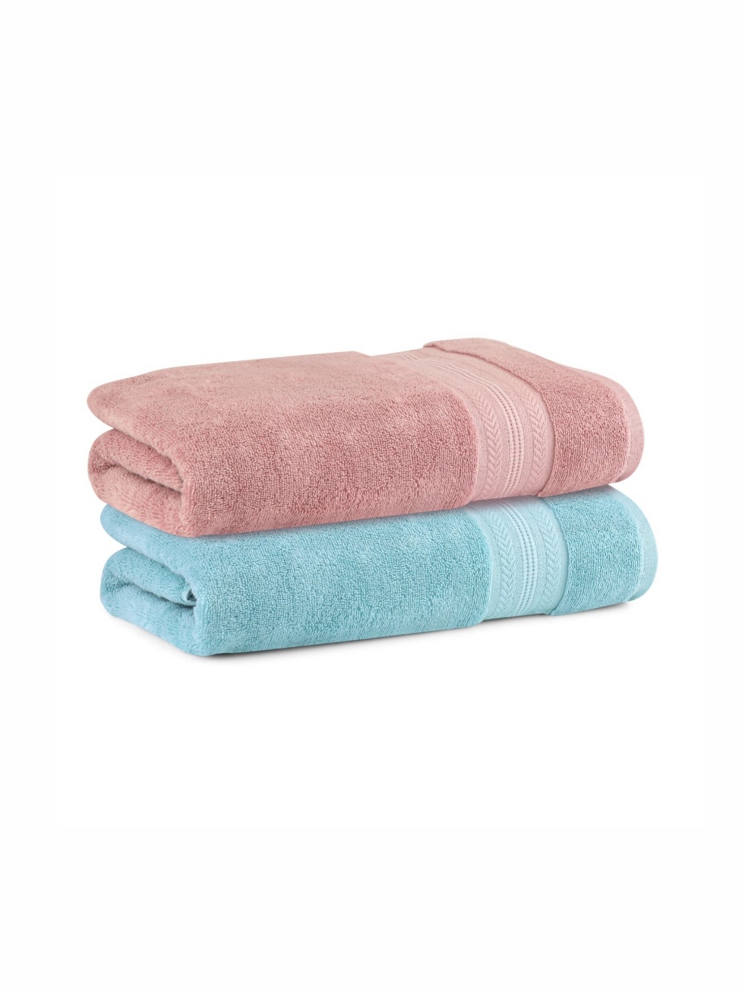 

Himeya Pink & White 2 Pieces Bamboo 600 GSM Bath Towel