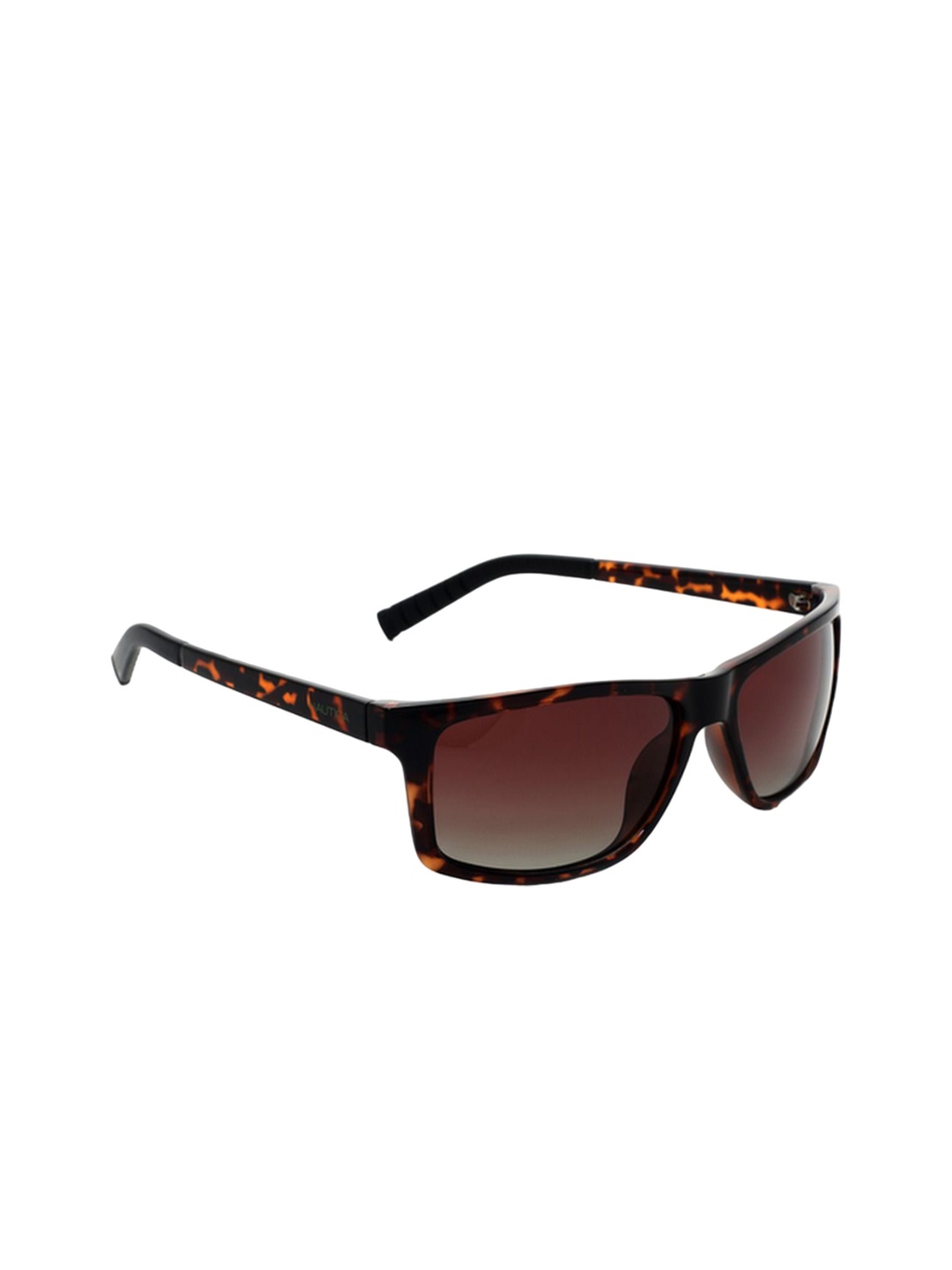 

Nautica Unisex Rectangle Sunglasses with UV Protected Lens, Brown