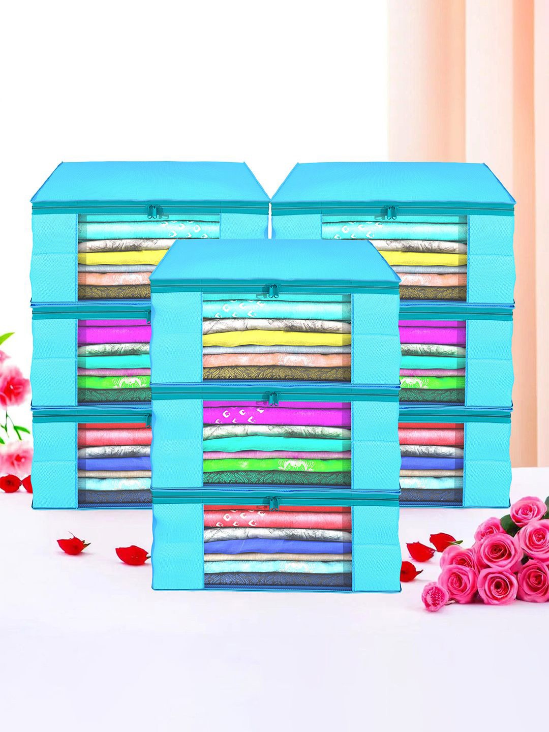 

Kuber Industries Blue Set of 9 Regular Drawer Organiser Organisers