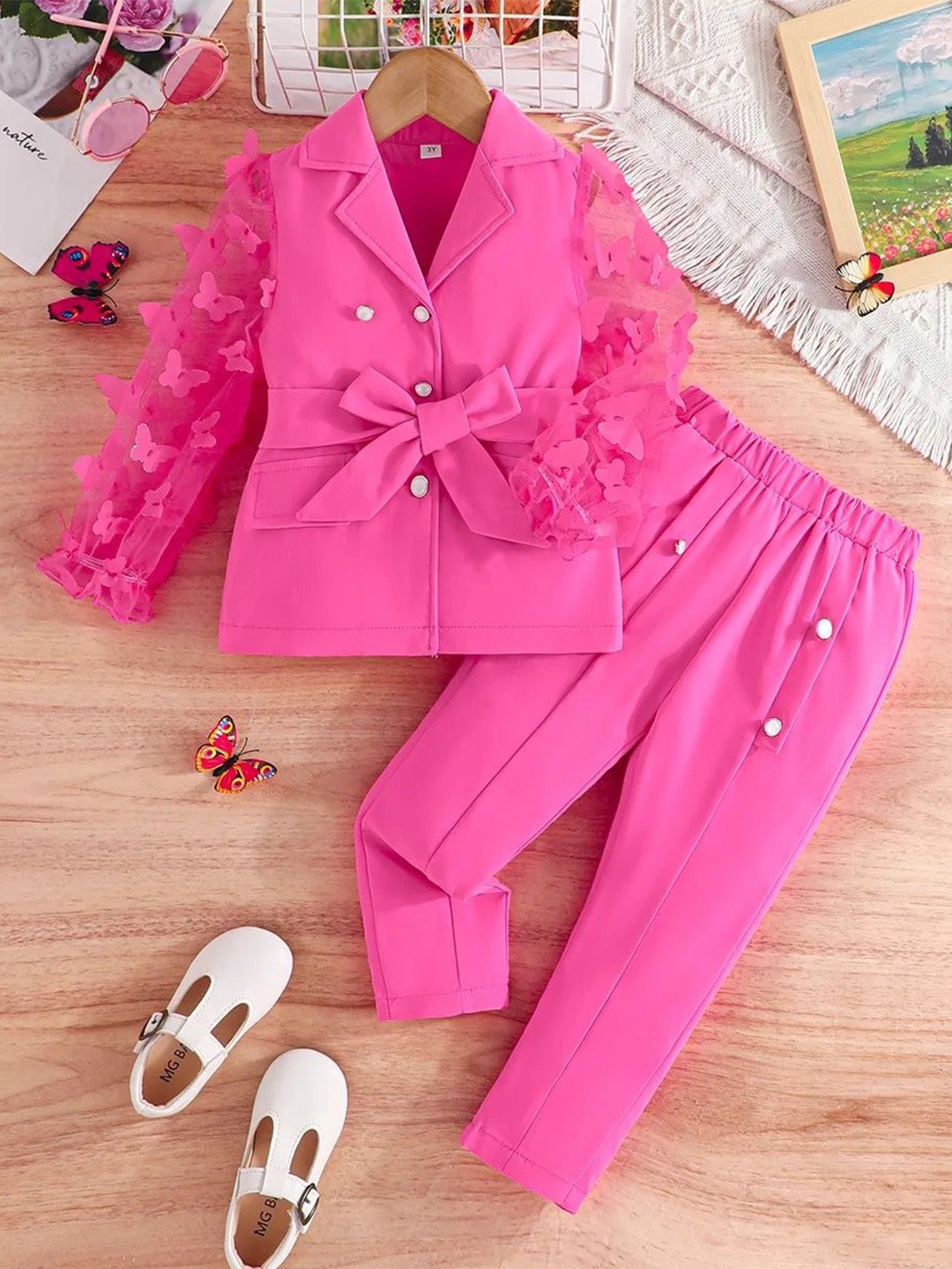

TrendyKid Girls Coat with Trousers, Pink