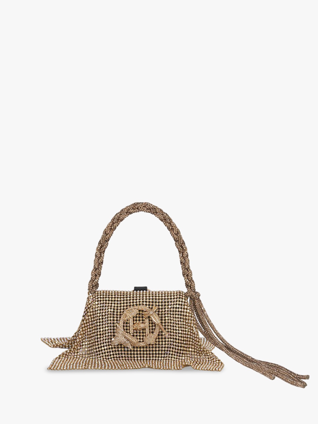 

Outhouse Leather Structured Handheld Bag, Gold