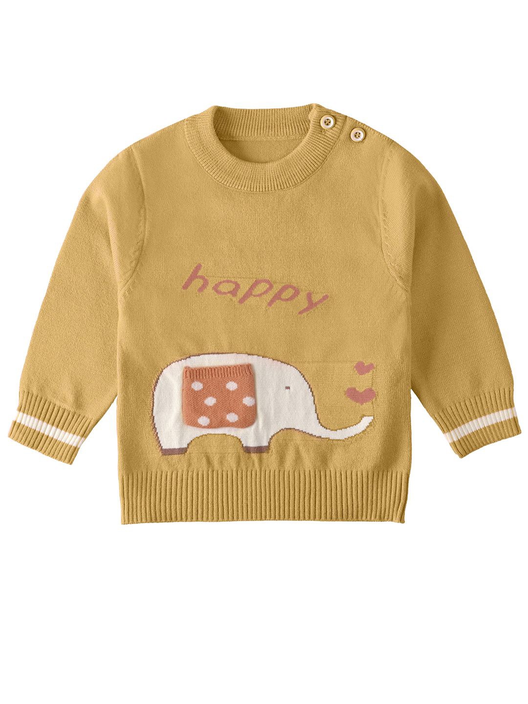 

Bold N Elegant Unisex Kids Animal Pullover, Mustard
