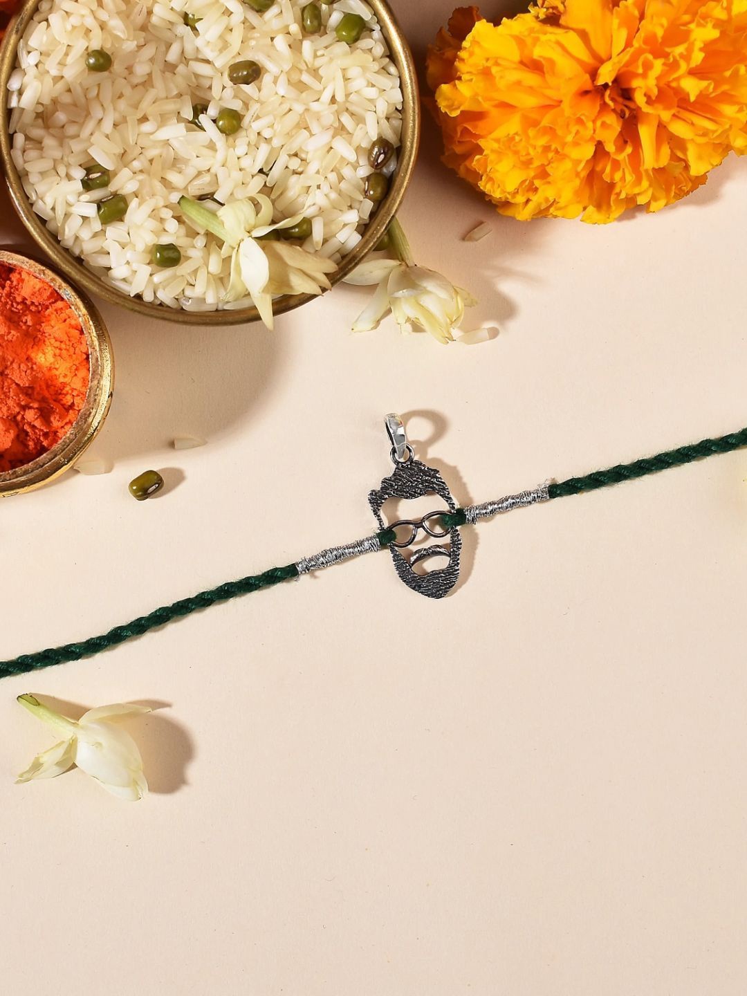 

fnp Boho Swag 925 Silver Rakhi Bhaiya-Bhabhi Rakhis, Black