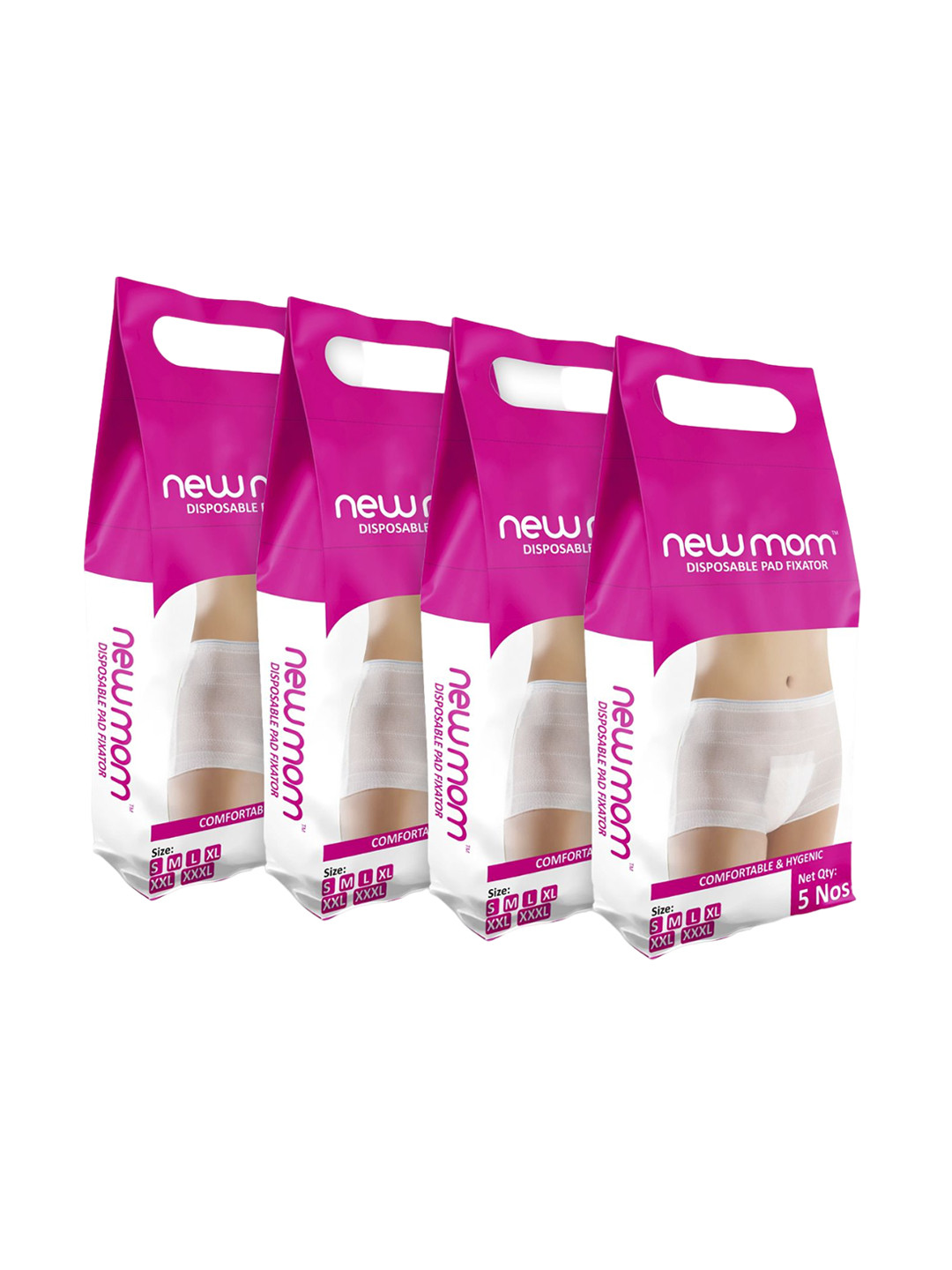 

NEWMOM Pack Of 4 Disposable Pads Fixator- 20 Nos, White
