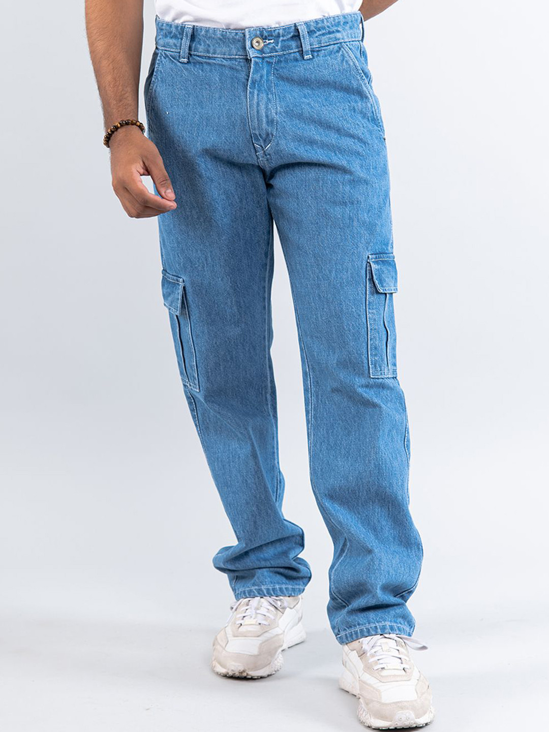 

Tistabene Men Original Straight Fit Low Distress Stretchable Jeans, Blue
