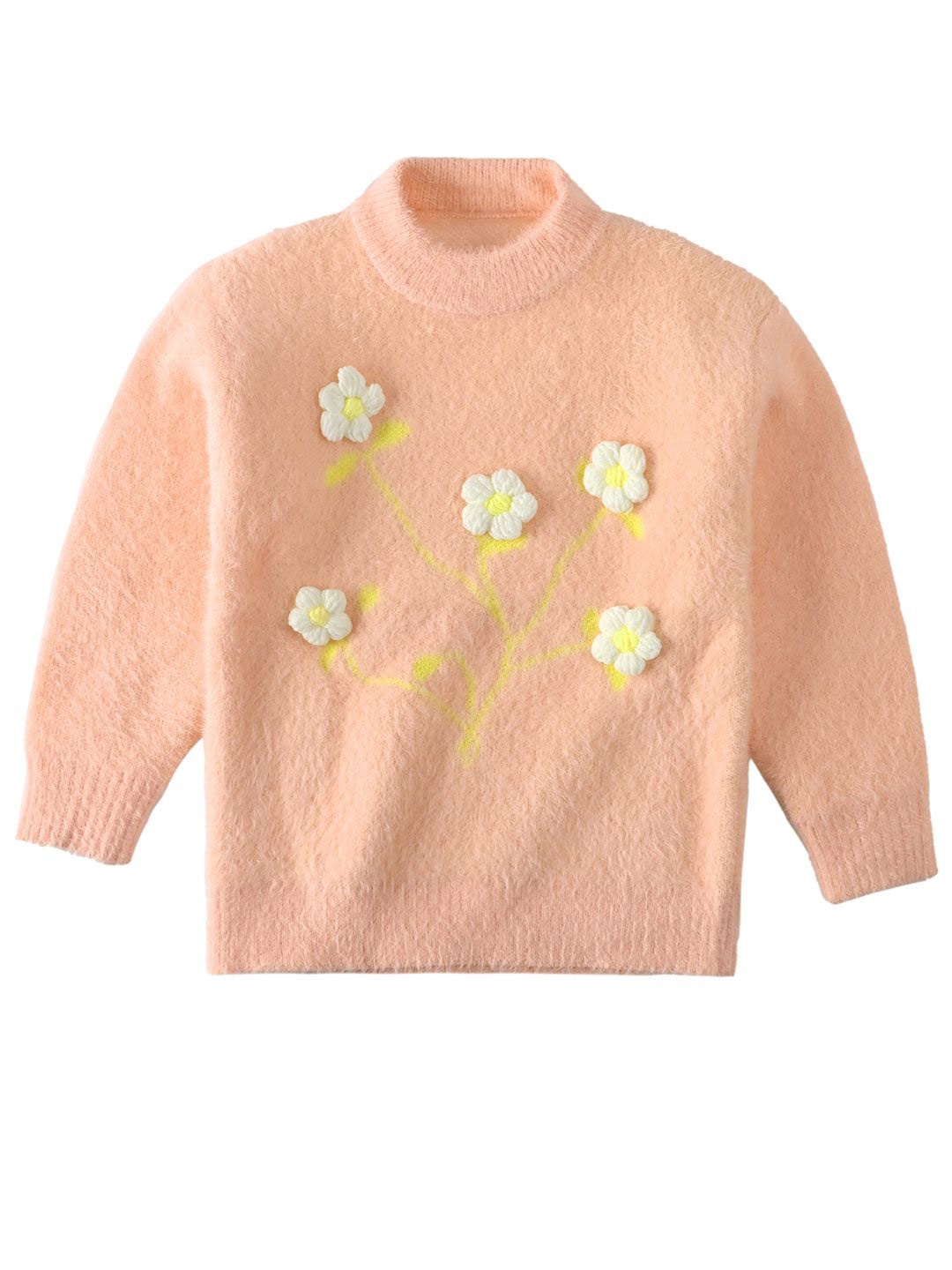 

Bold N Elegant Girls Embroidered Pullover, Peach