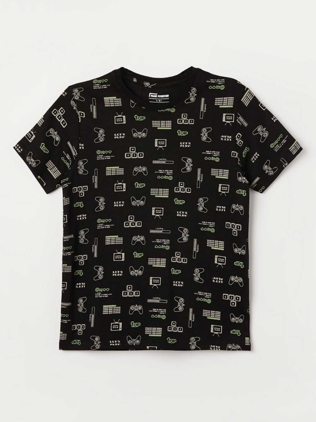 

Fame Forever by Lifestyle Boys Printed Pockets T-shirt, Black