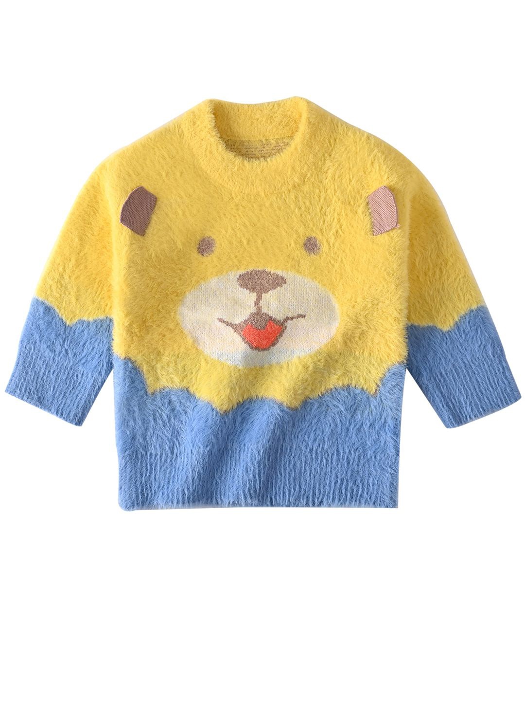 

Bold N Elegant Unisex Kids Colourblocked Pullover, Yellow
