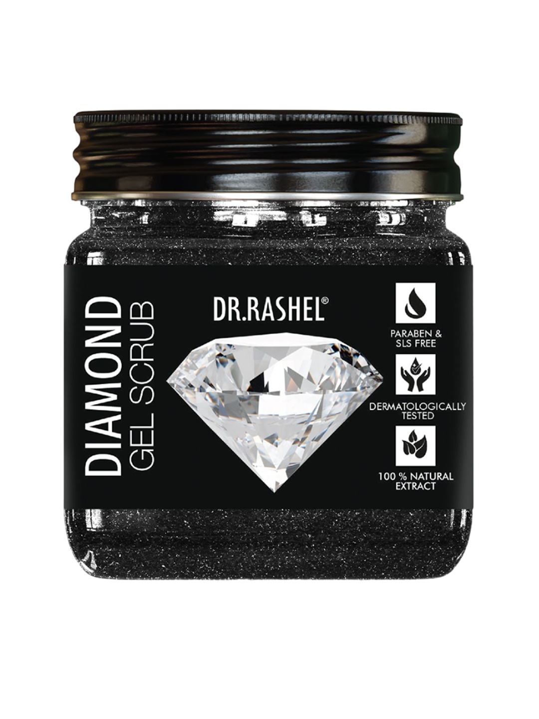 

DR.RASHEL Diamond Gel Scrub Exfoliates & Brightens- 380ml, Black