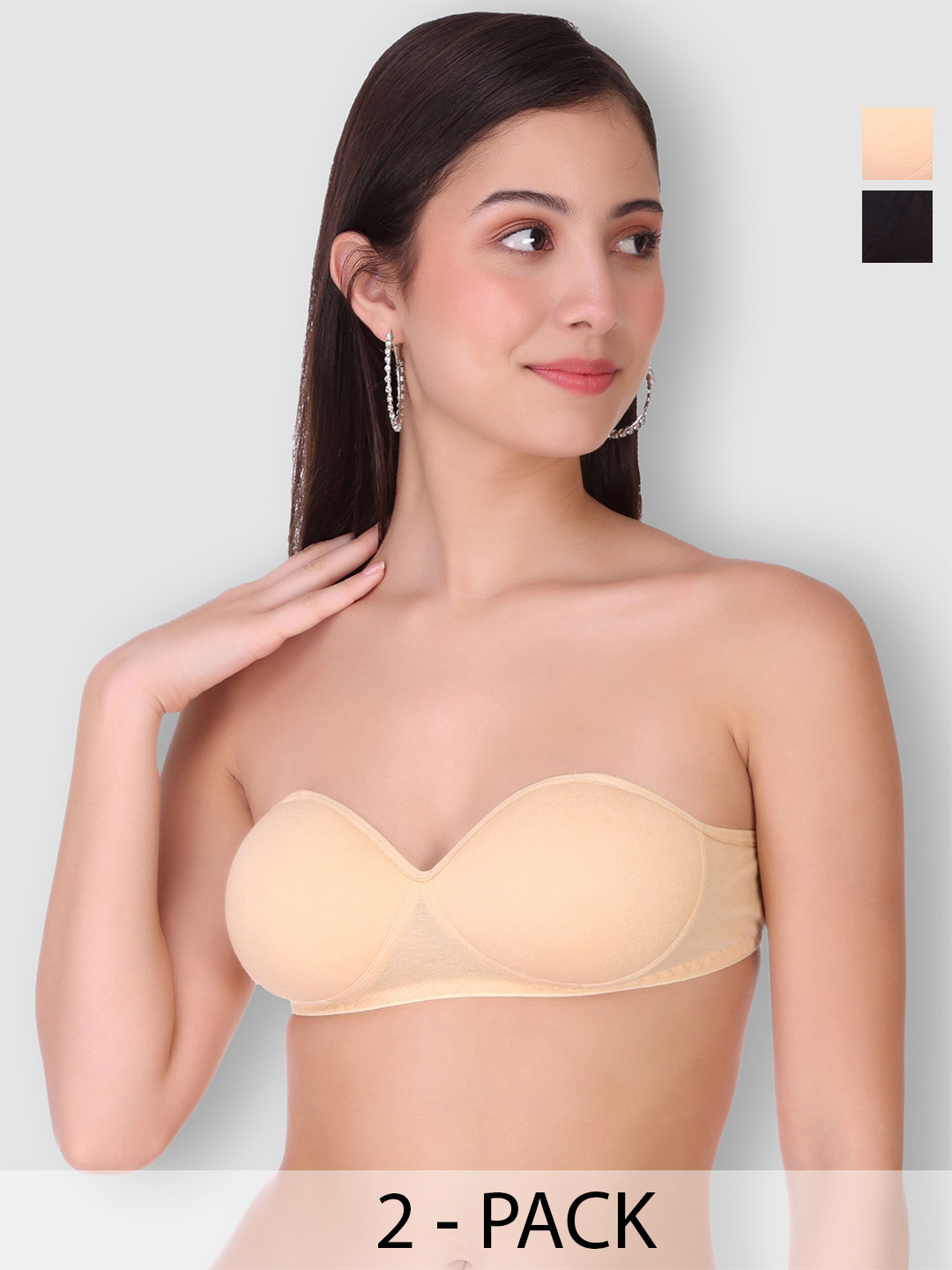 

SELFCARE Bra Half Coverage Lightly Padded, Black