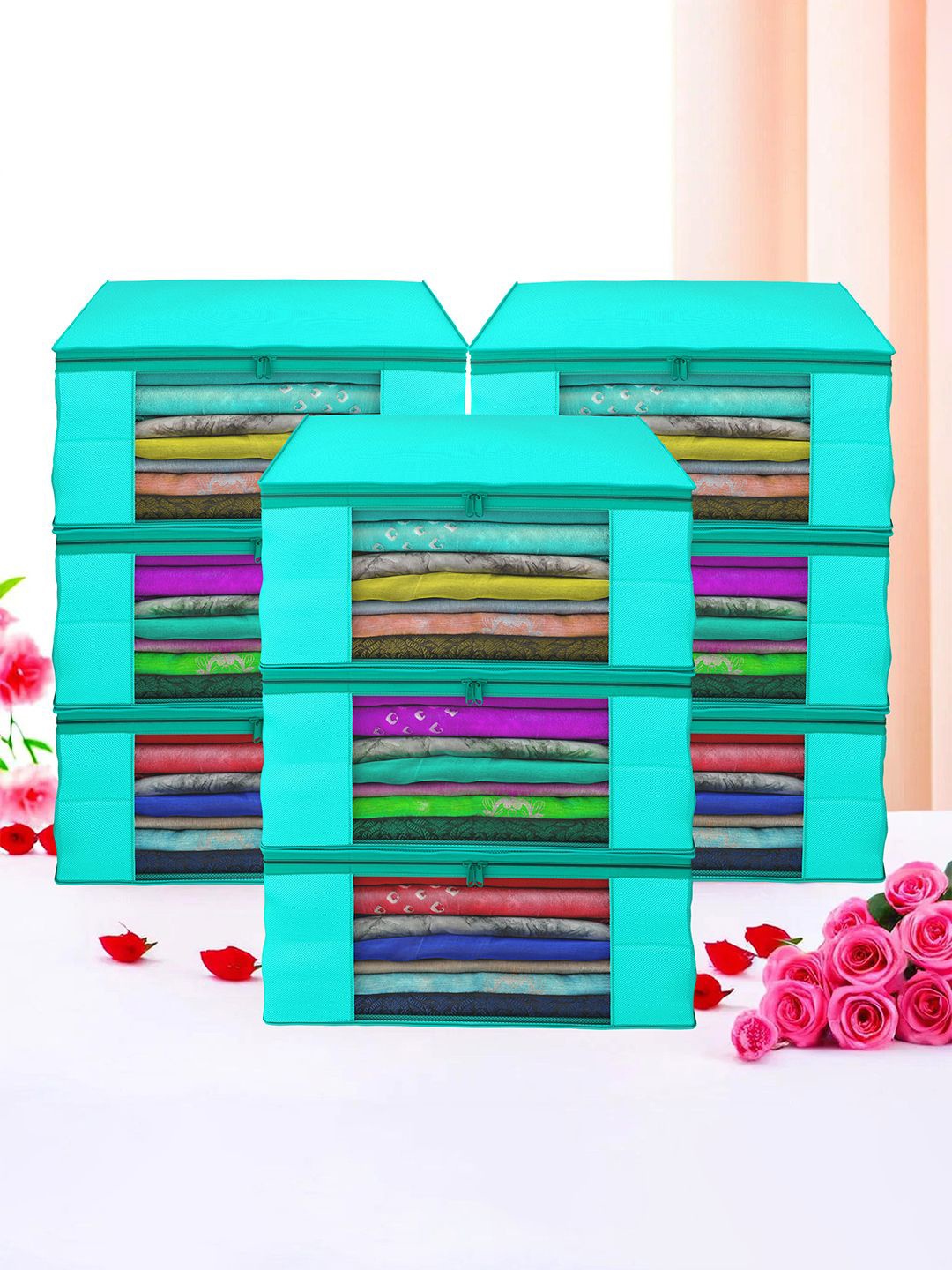 

Kuber Industries Green Set of 9 Regular Drawer Organiser Organisers
