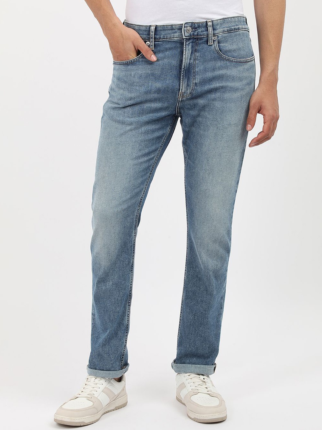 

Calvin Klein Jeans Men Straight Fit Heavy Fade Jeans, Blue