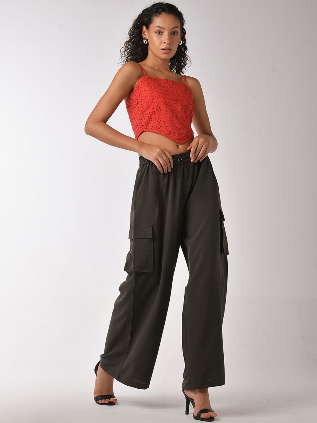 

IZF Women Baggy Air Cargo Pants, Olive