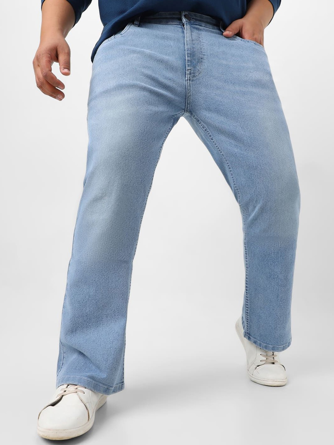 

Urbano Plus Men Bootcut Stretchable Jeans, Blue