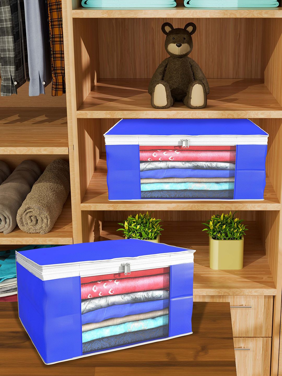 

Kuber Industries Blue Set of 12 Regular Drawer Organiser Organisers