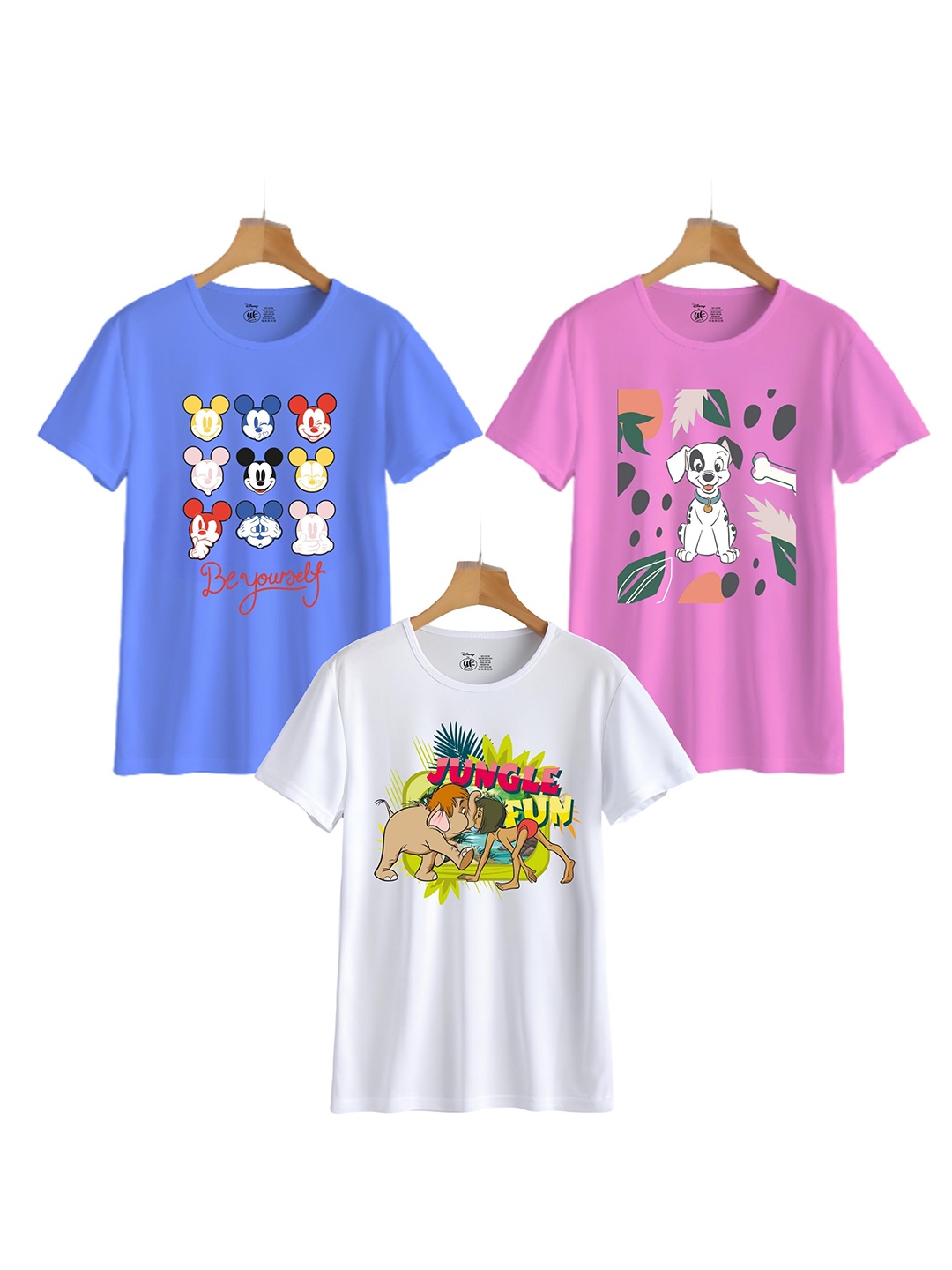 

YK Disney Boys 3 Printed Extended Sleeves T-shirt, Multi