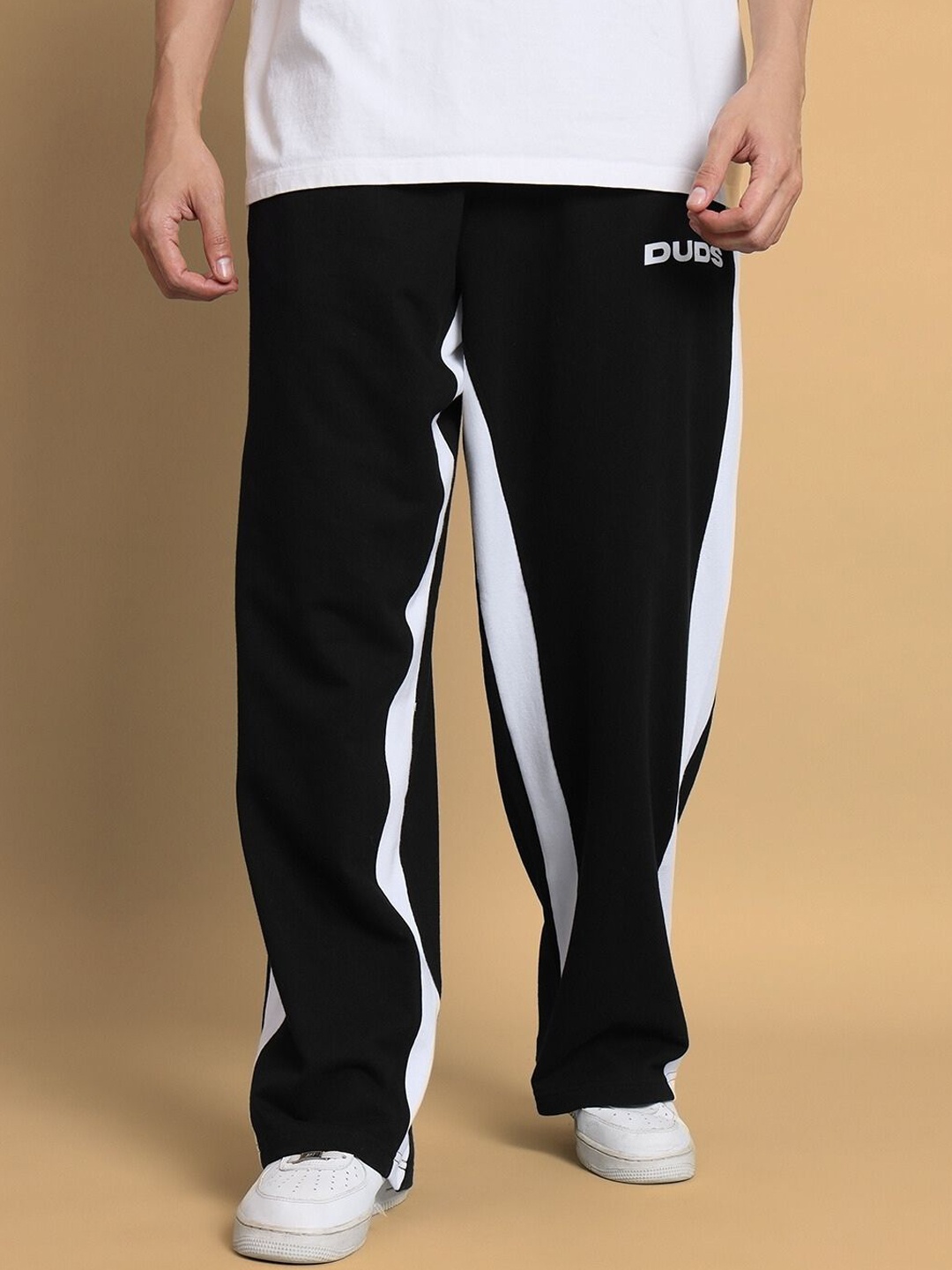 

WEARDUDS Men Relaxed-Fit Track Pants, Black