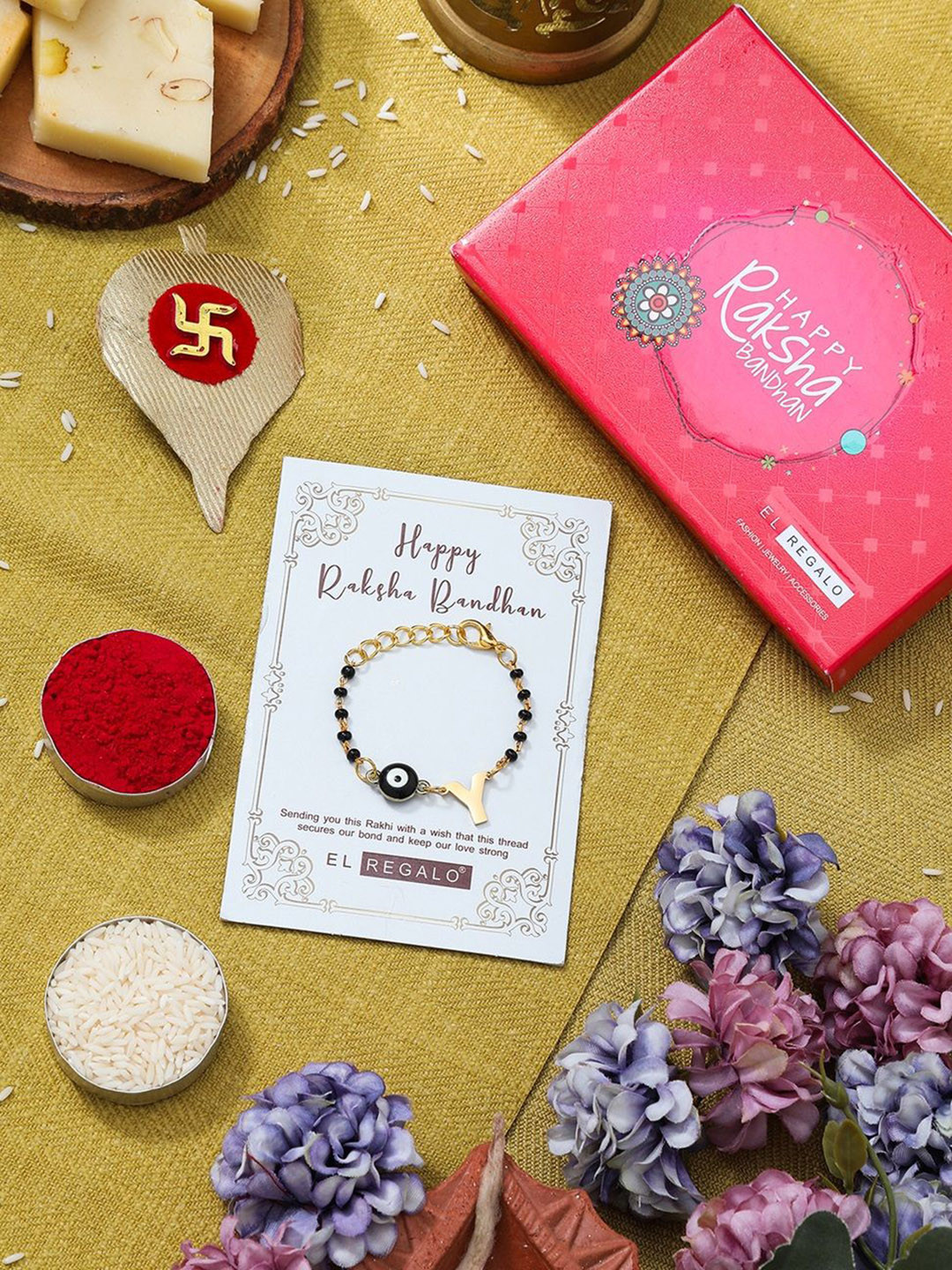

EL REGALO Wraparound Rakhi, Gold