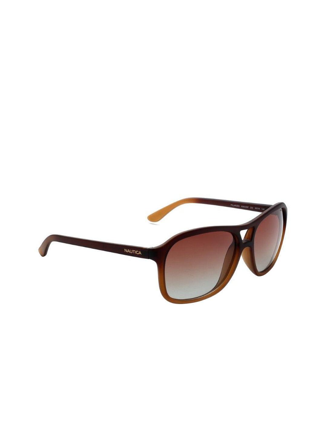 

Nautica Unisex Rectangle Sunglasses with UV Protected Lens, Brown