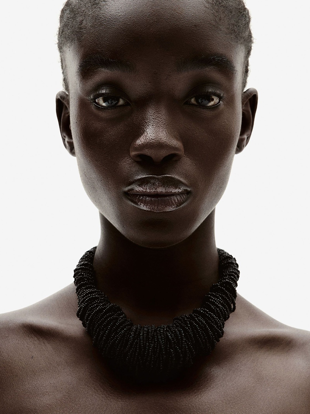 

H&M Glass-Bead Necklace, Black