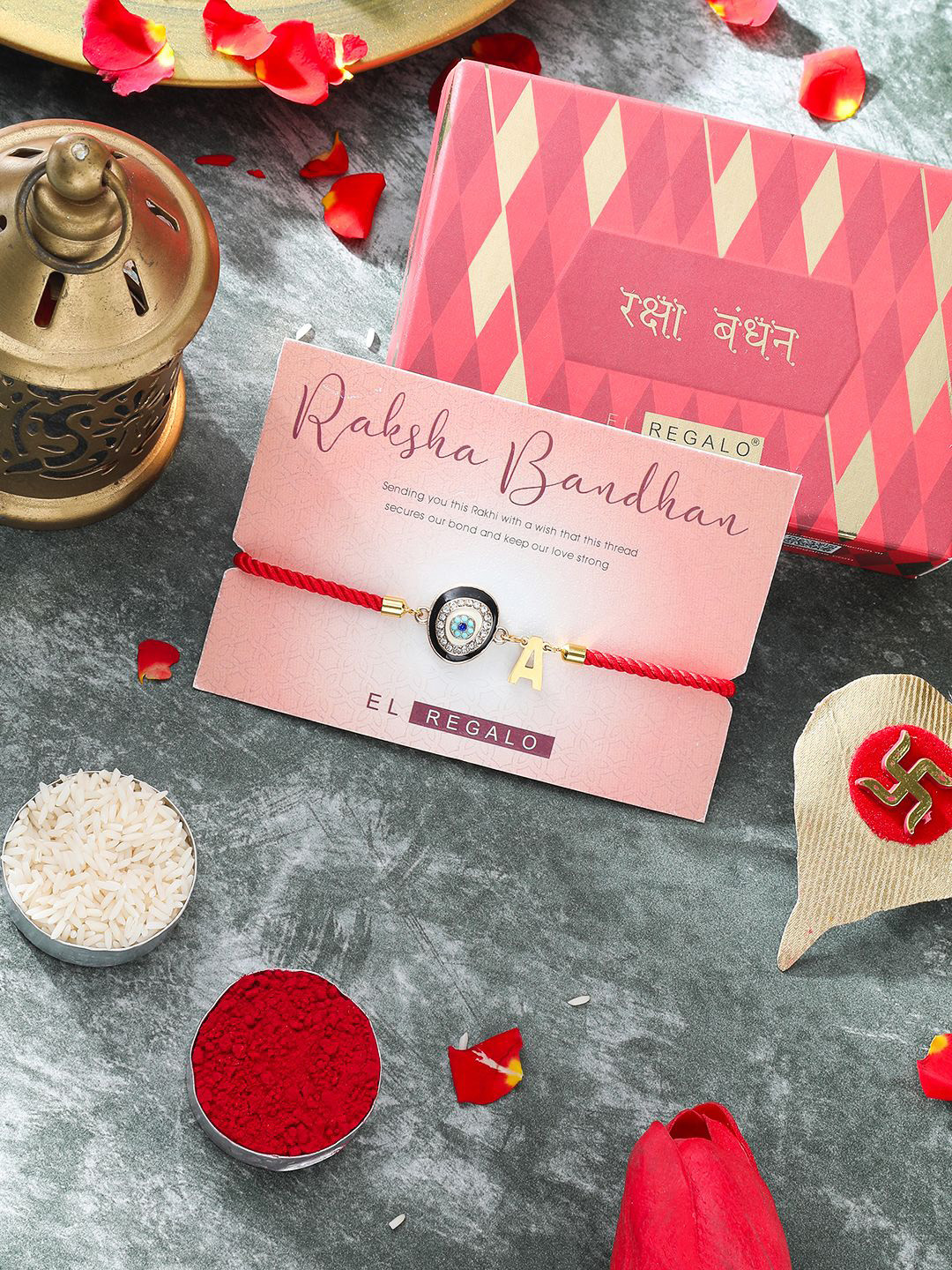 

EL REGALO Elasticated Rakhi, Red