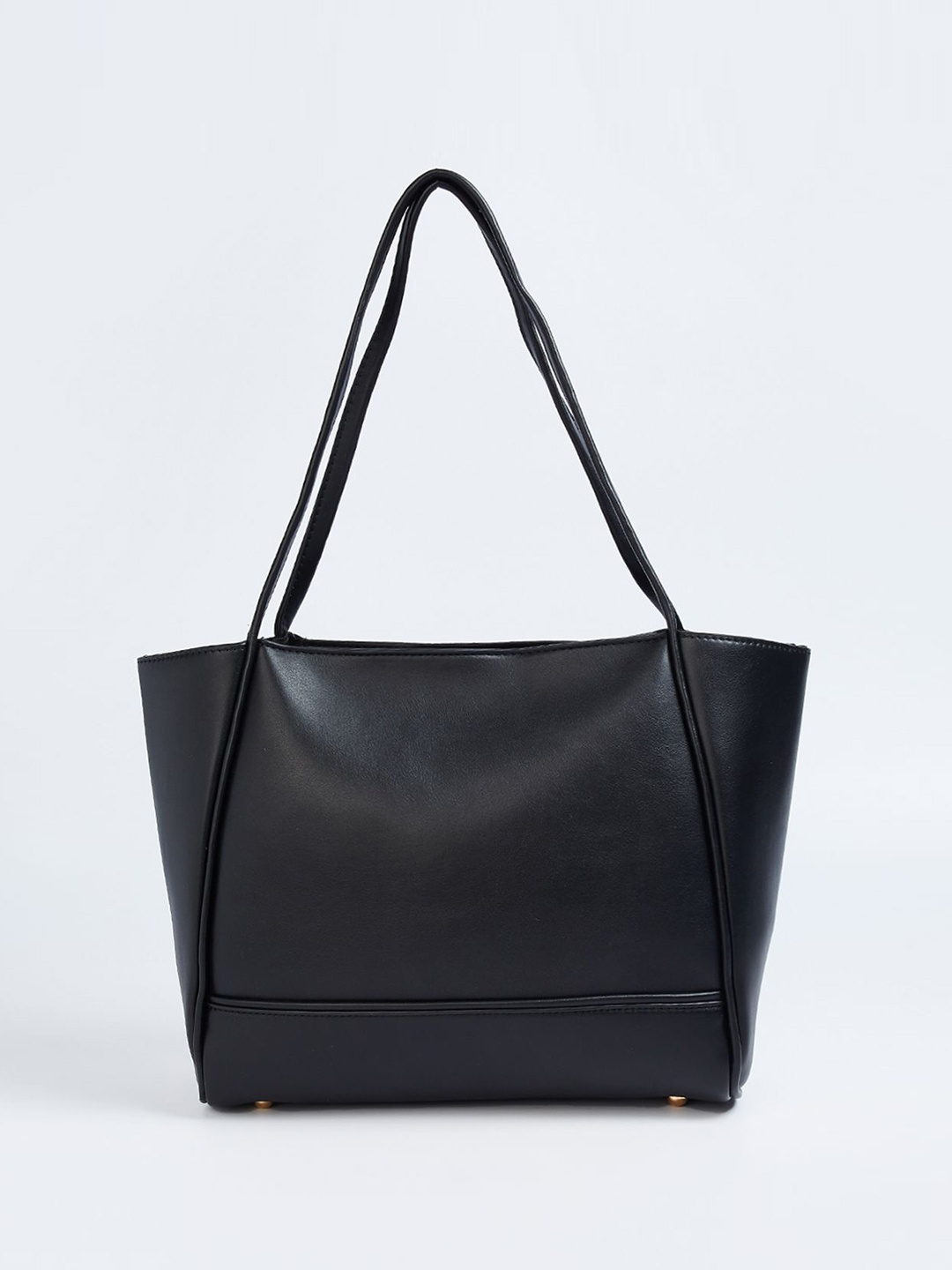 

max PU Structured Hobo Bag with Tasselled, Black