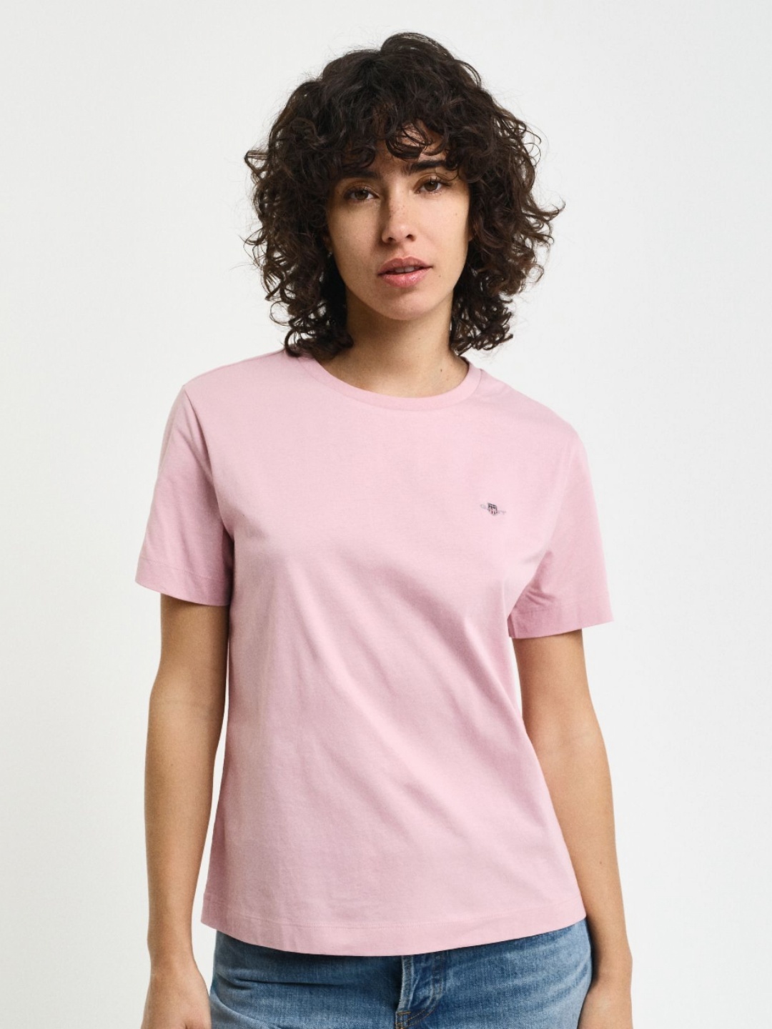 

GANT Women Raw Edge T-shirt, Pink