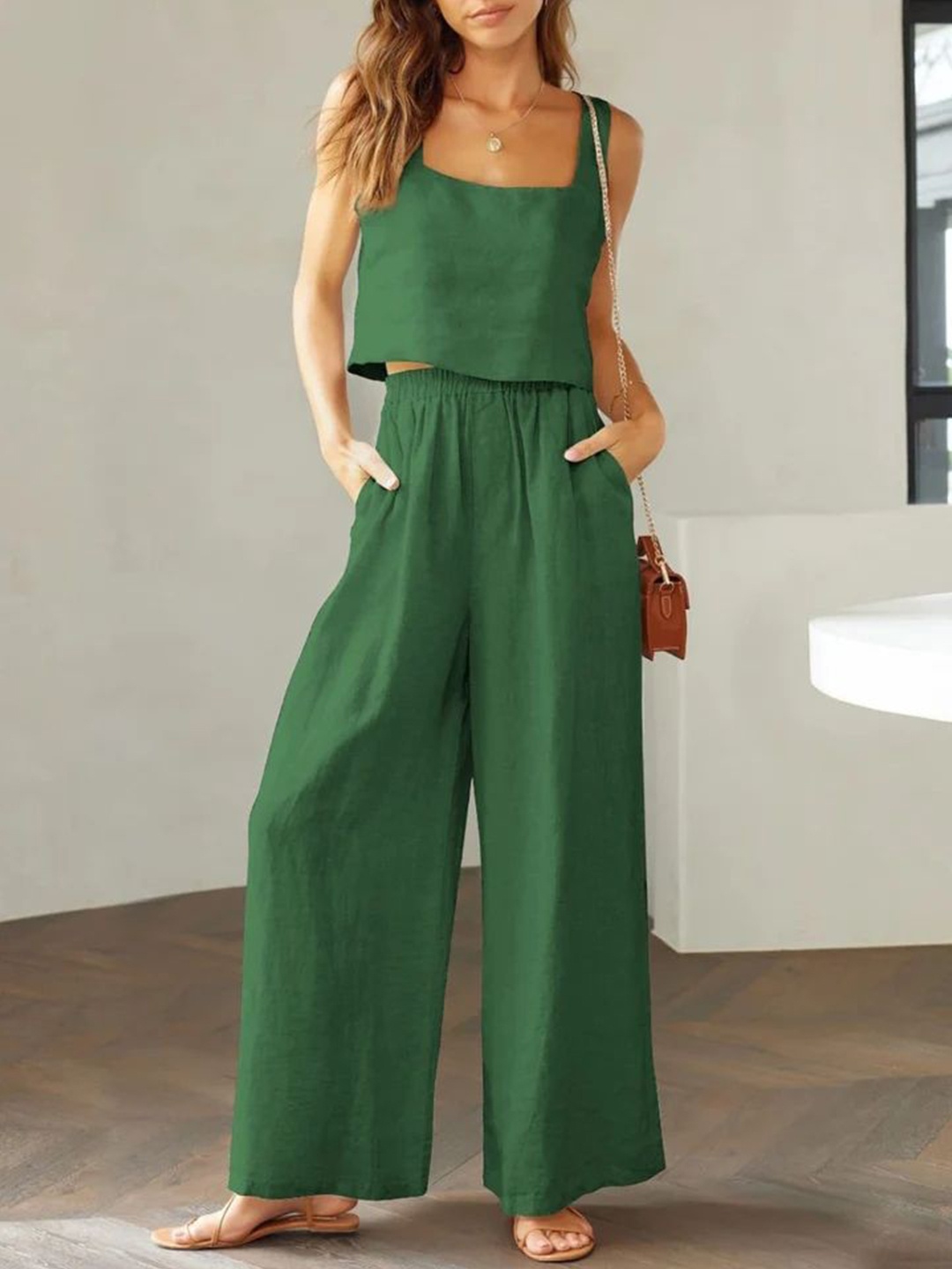 

StyleCast Top with Palazzos, Green
