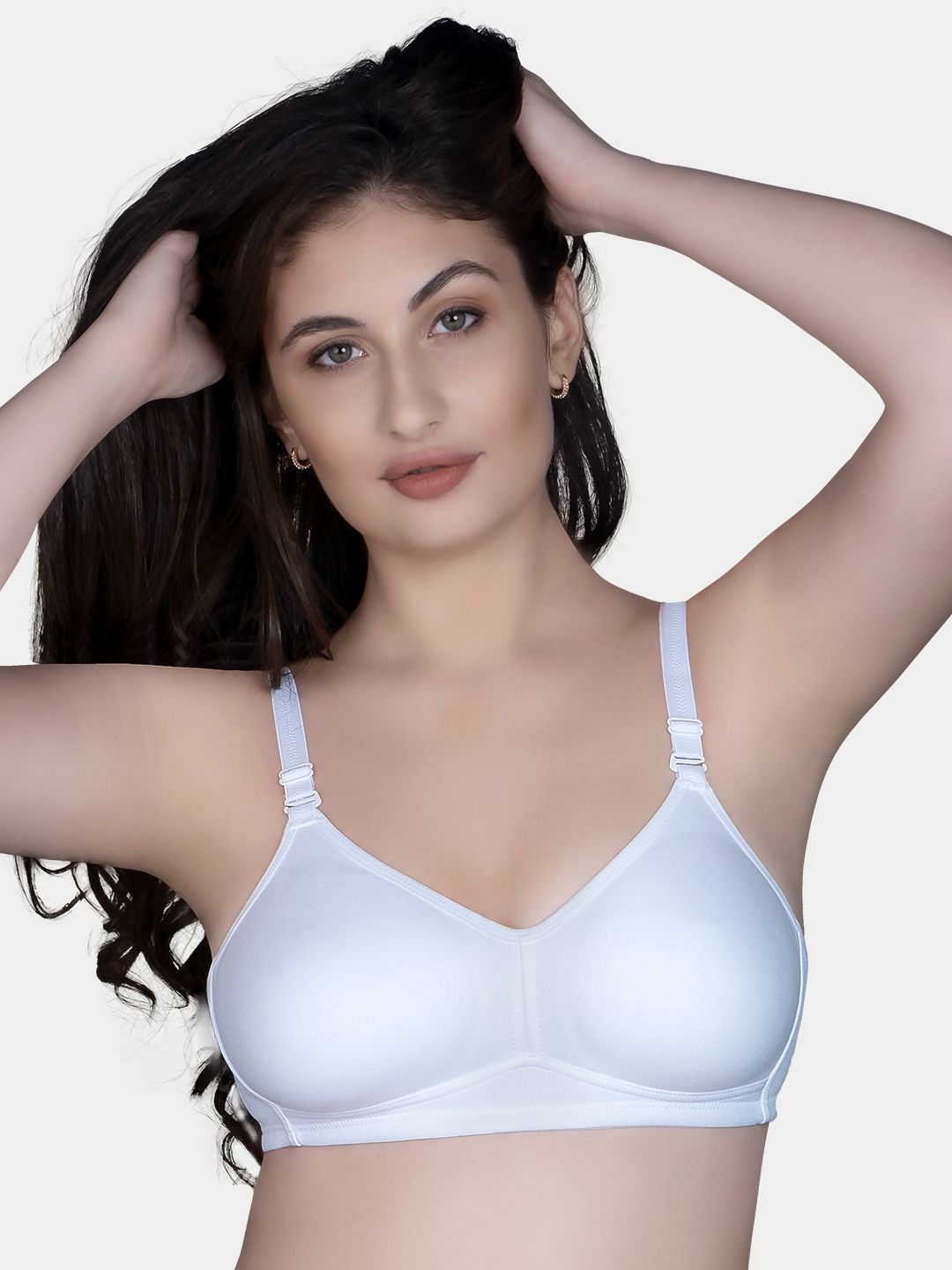 

Trylo Riza Minimizer Cotton Fabric Non-Padded Non-Wired Seamless Molded Bra, White