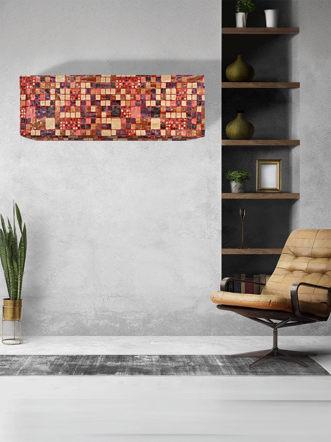 

Kuber Industries 2Pc Beige & Brown Printed Air Conditioner Covers