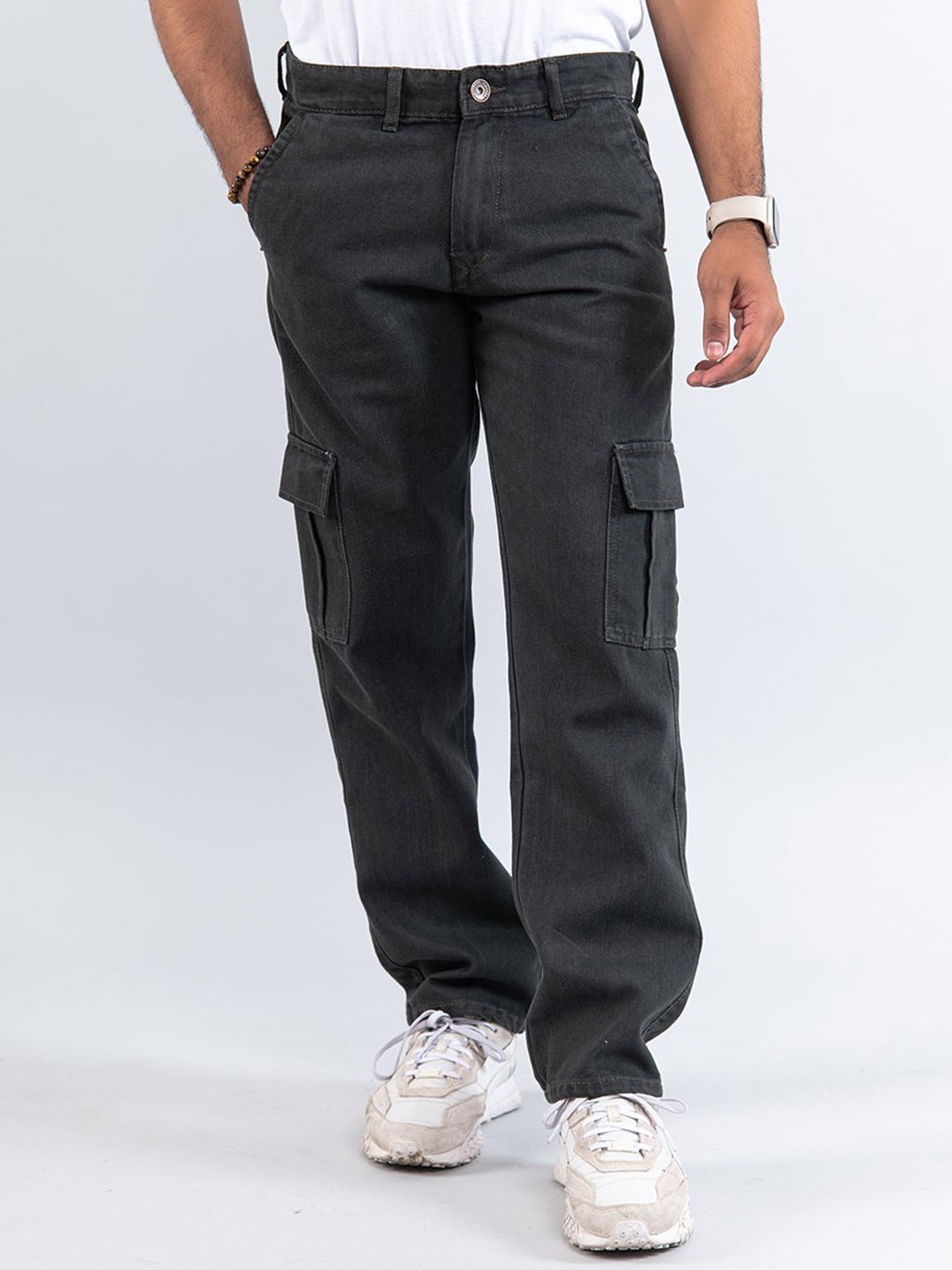 

Tistabene Men Original Straight Fit Low Distress Stretchable Jeans, Green