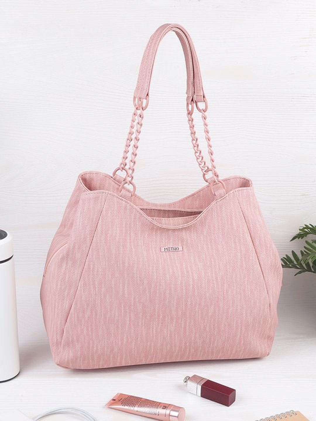 

Metro Structured Handheld Bag with Tasselled, Pink