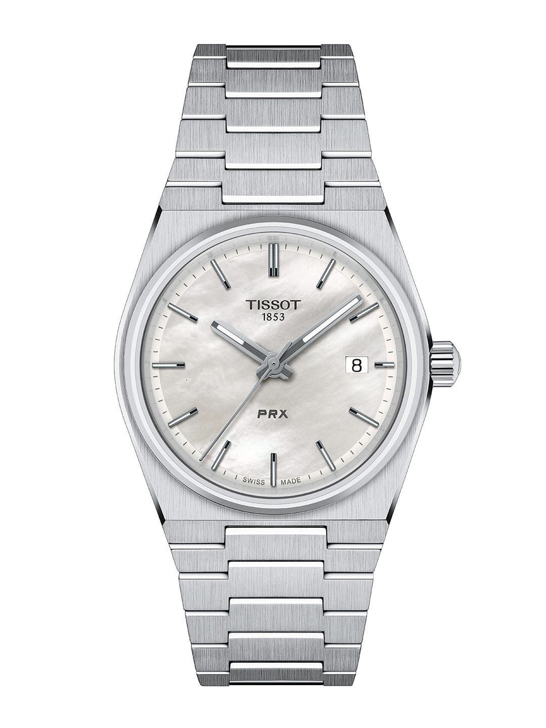 

TISSOT Unisex Dial & Stainless Steel Bracelet Style Straps Analogue Watch T1372101111100, White