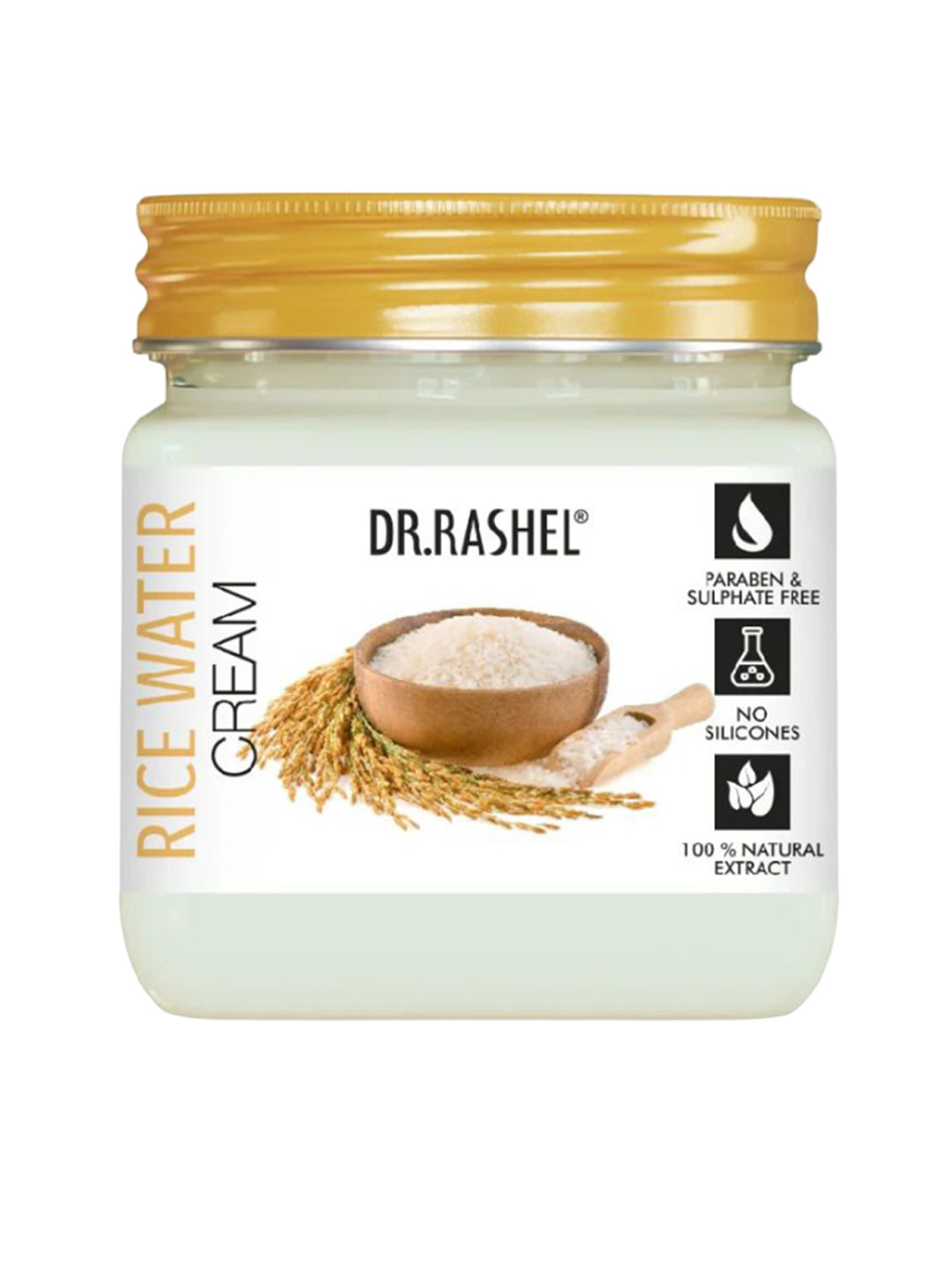 

DR.RASHEL Rice Water Face & Body Cream for Moisturization - 380 ml, Off white