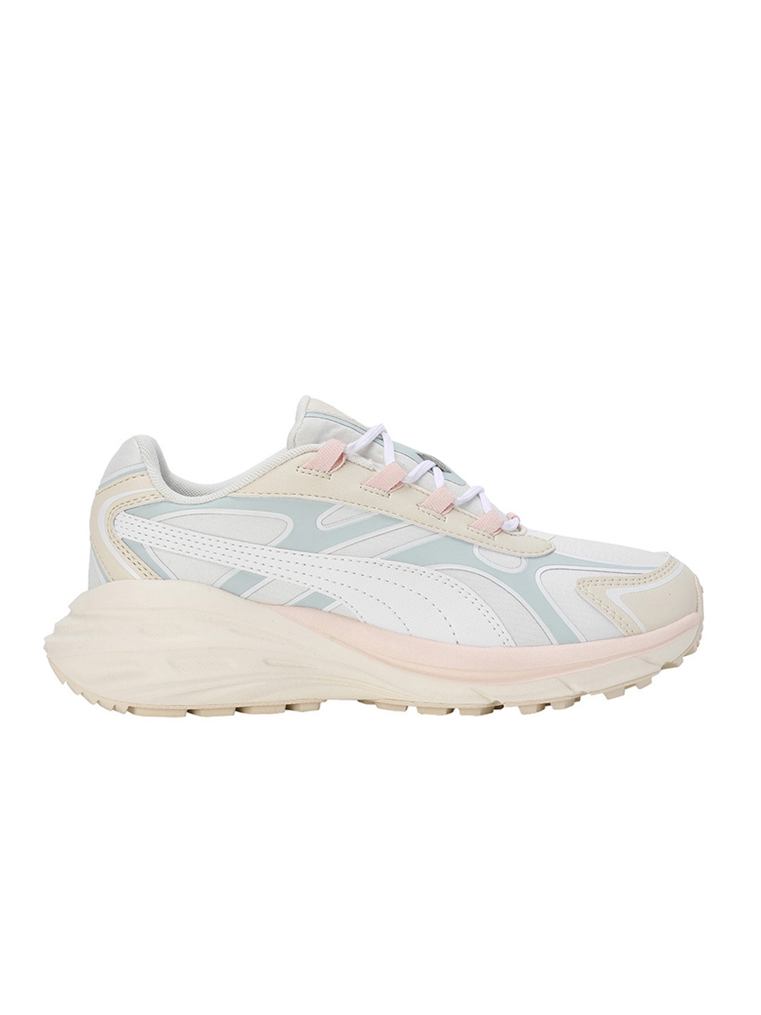 

Puma Unisex Hypnotic LS Colourblocked Sneakers, Cream