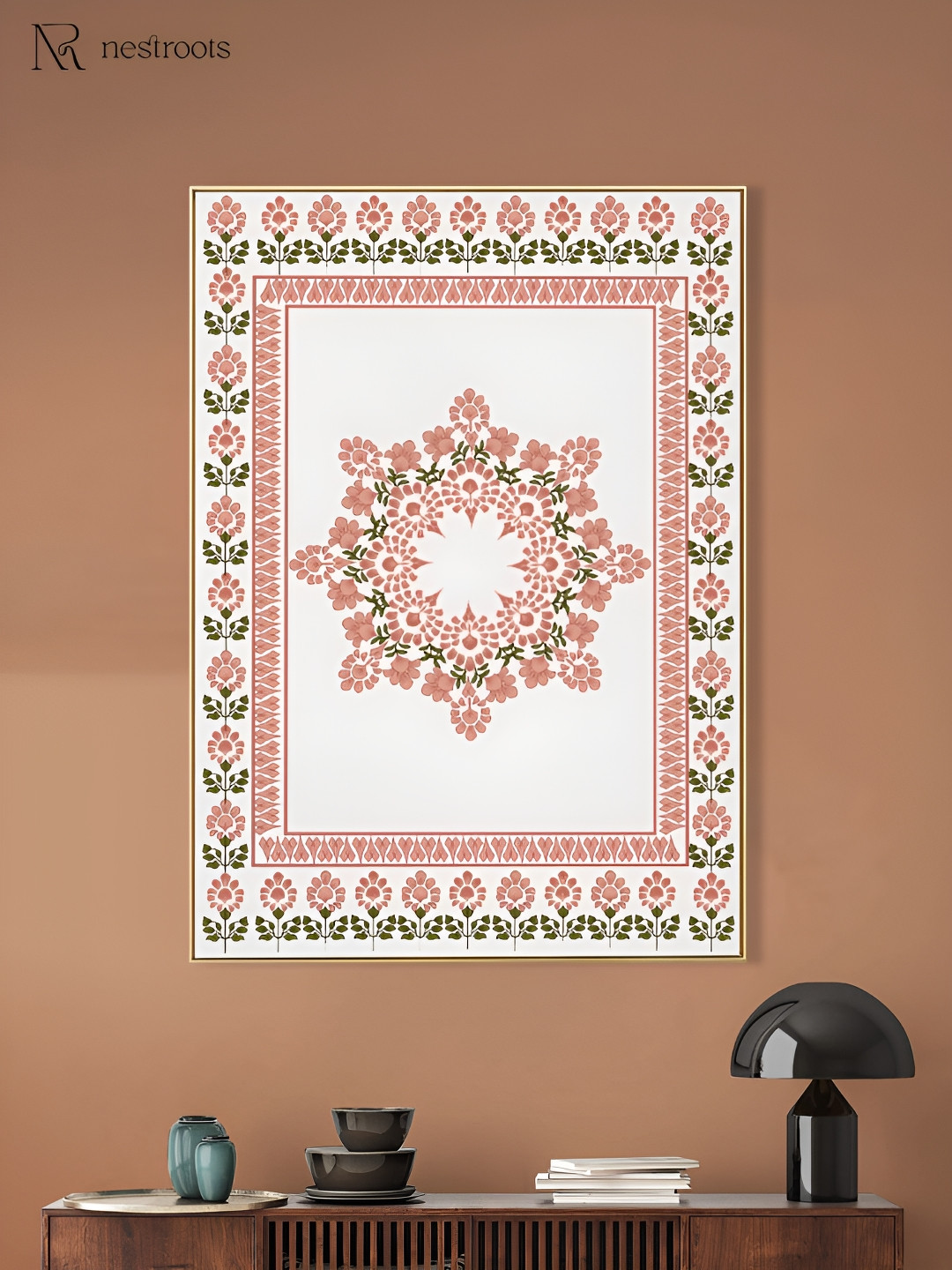 

nestroots White & Red 1 Piece Canvas Other Wall Paintings