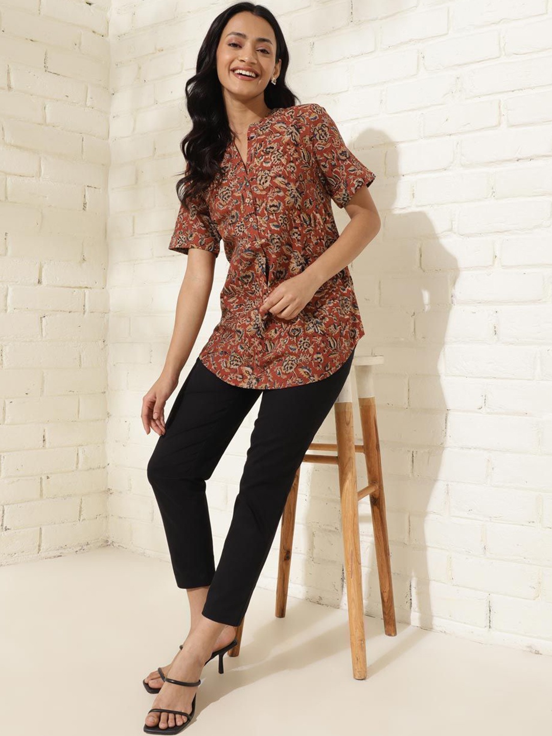 

Fabindia Printed Tunic, Red