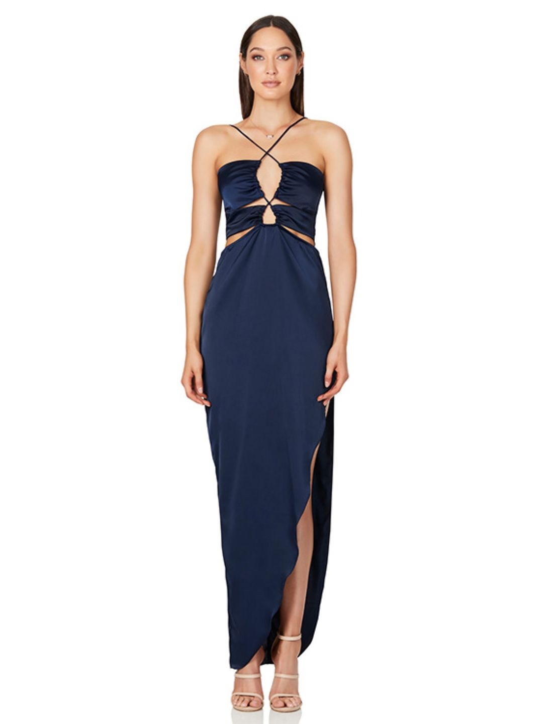 

StyleCast Women Halter Neck Maxi Dress, Blue