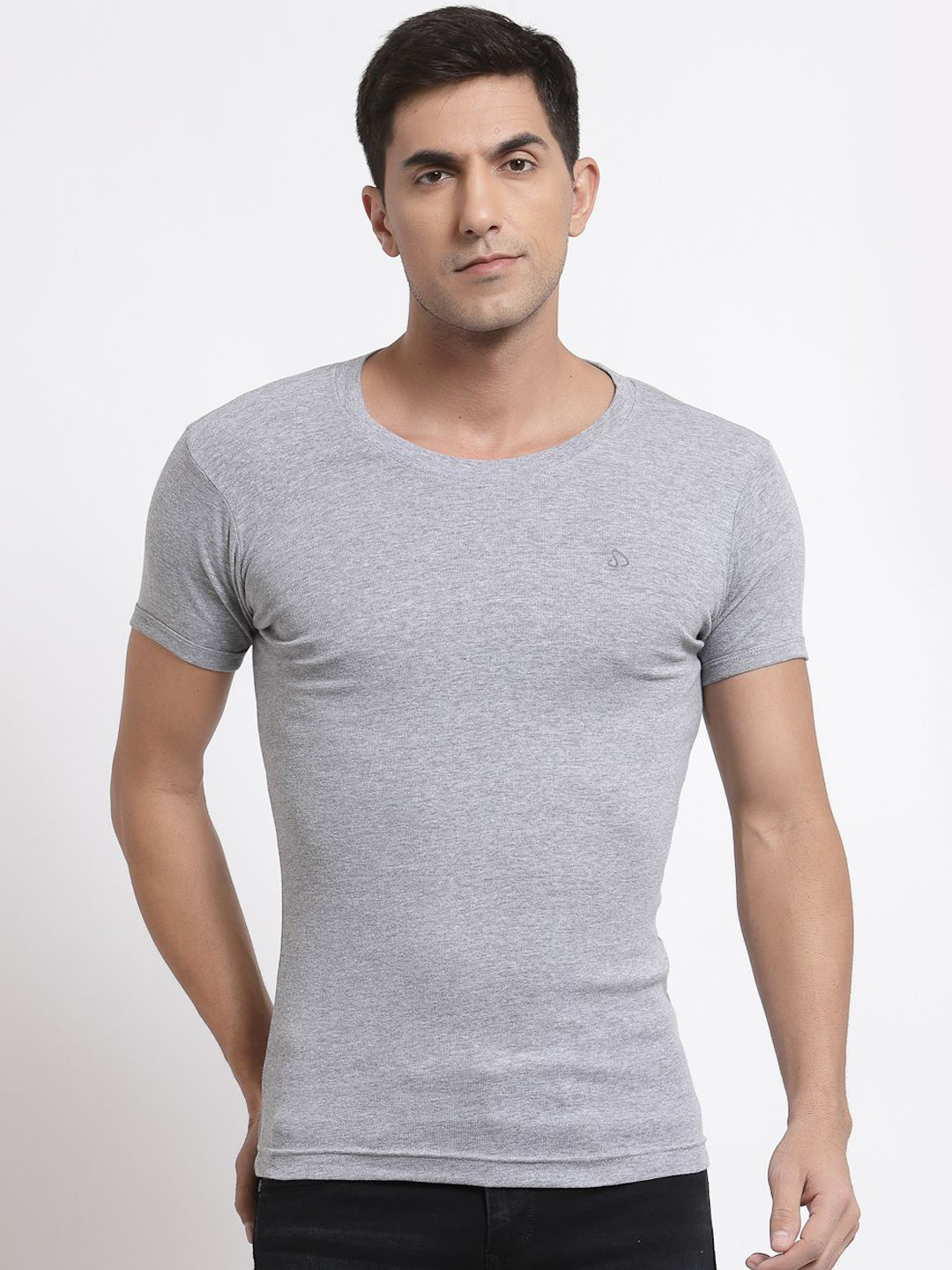

SPORTO Cotton Short Sleeve Under Shirt Vests SP-VE-Ribshirt-GR-XL-1PC, Grey