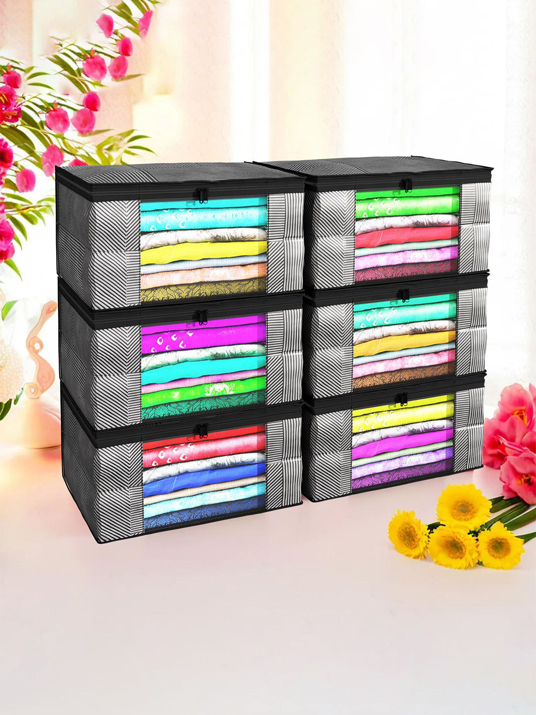 

Kuber Industries Grey Set of 6 Regular Drawer Organiser Organisers