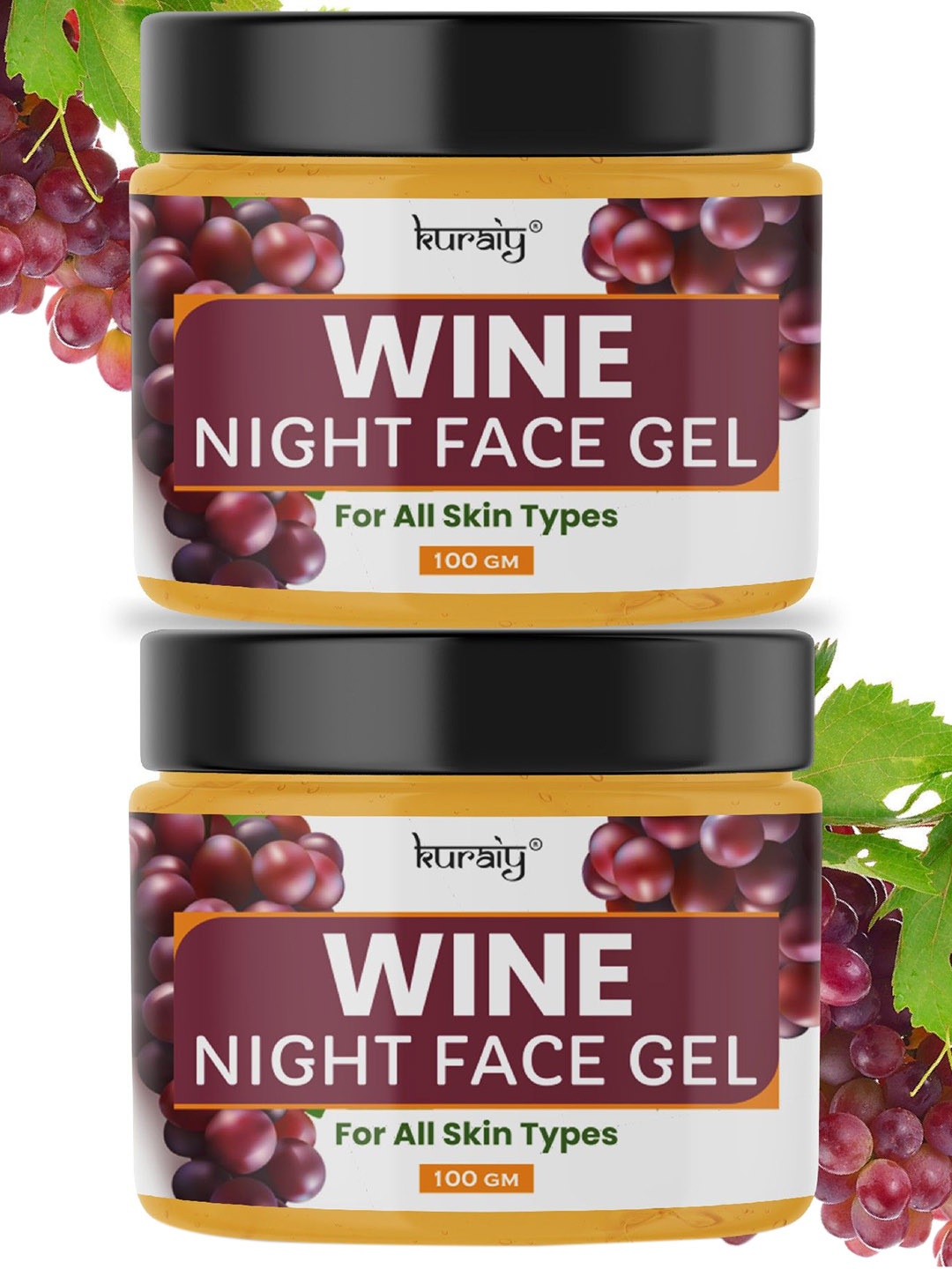

KURAIY Set Of 2 Acne Treatment Wine Face Gel- 100g, White