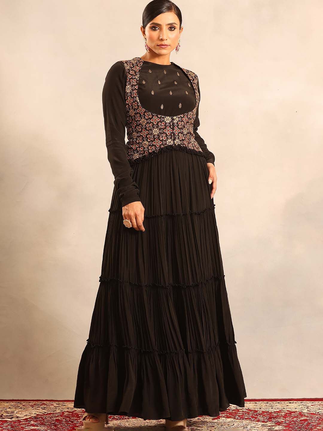 

Sejal Kamdar Floral Crepe Maxi Dress, Assorted