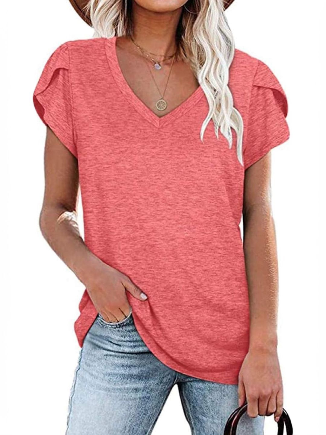 

Stylecast X KPOP Women Solid Round Neck Top, Pink