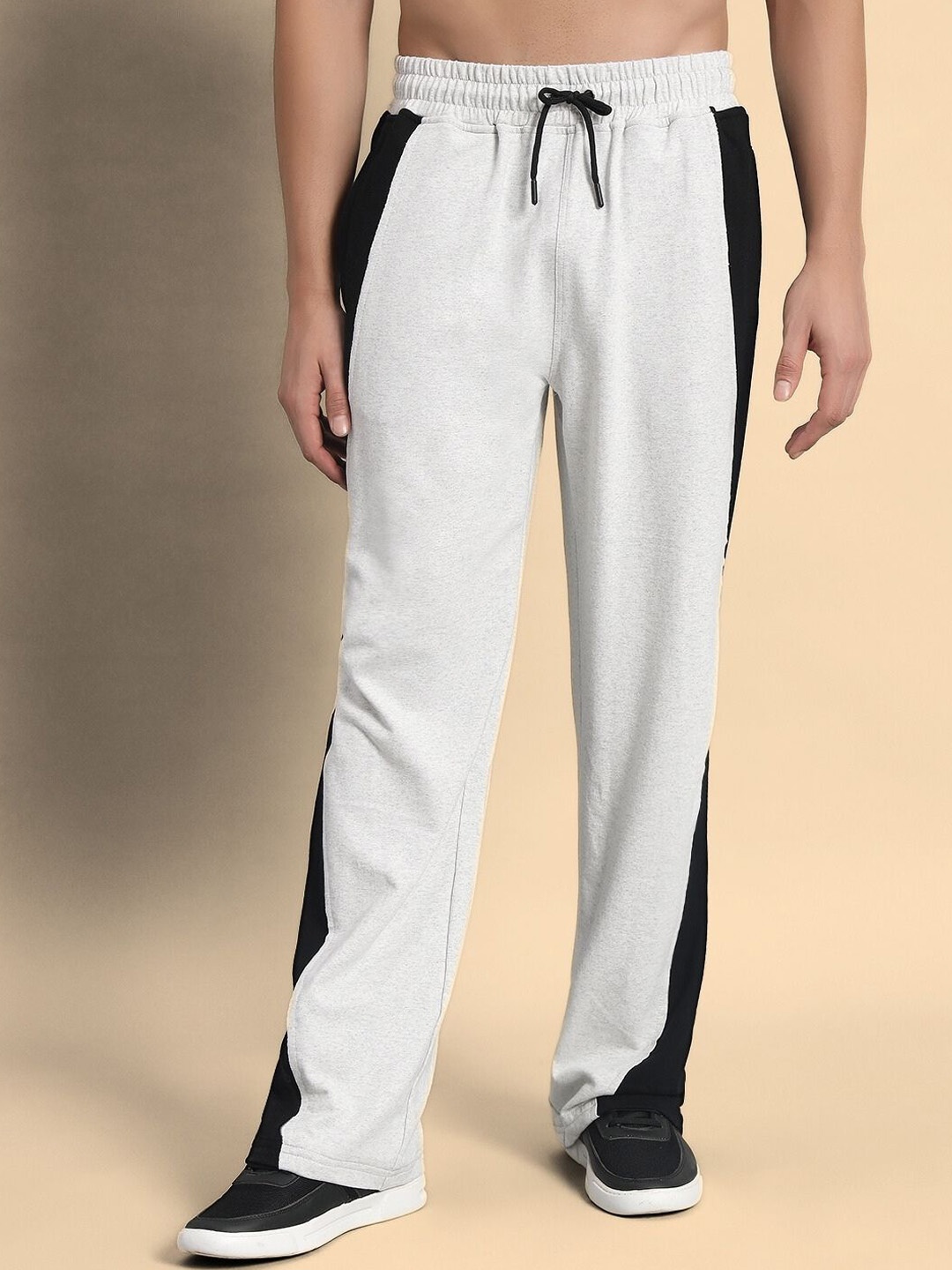 

WEARDUDS Men Colourblocked Track Pants, Grey