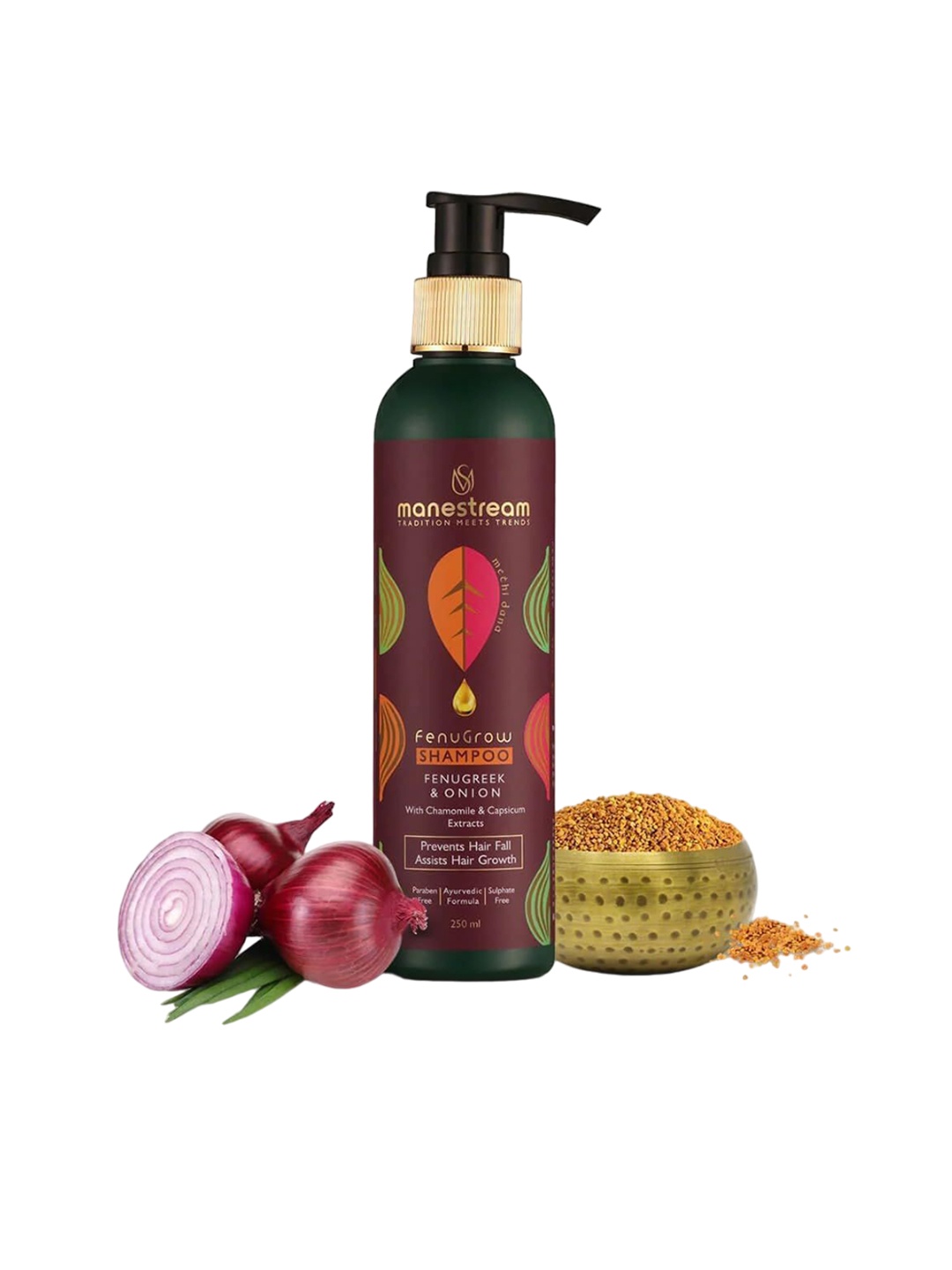 

Manestream Fenugrow Ayurvedic Hair Fall & Hair Growth Treatment Shampoo-250ml, Burgundy