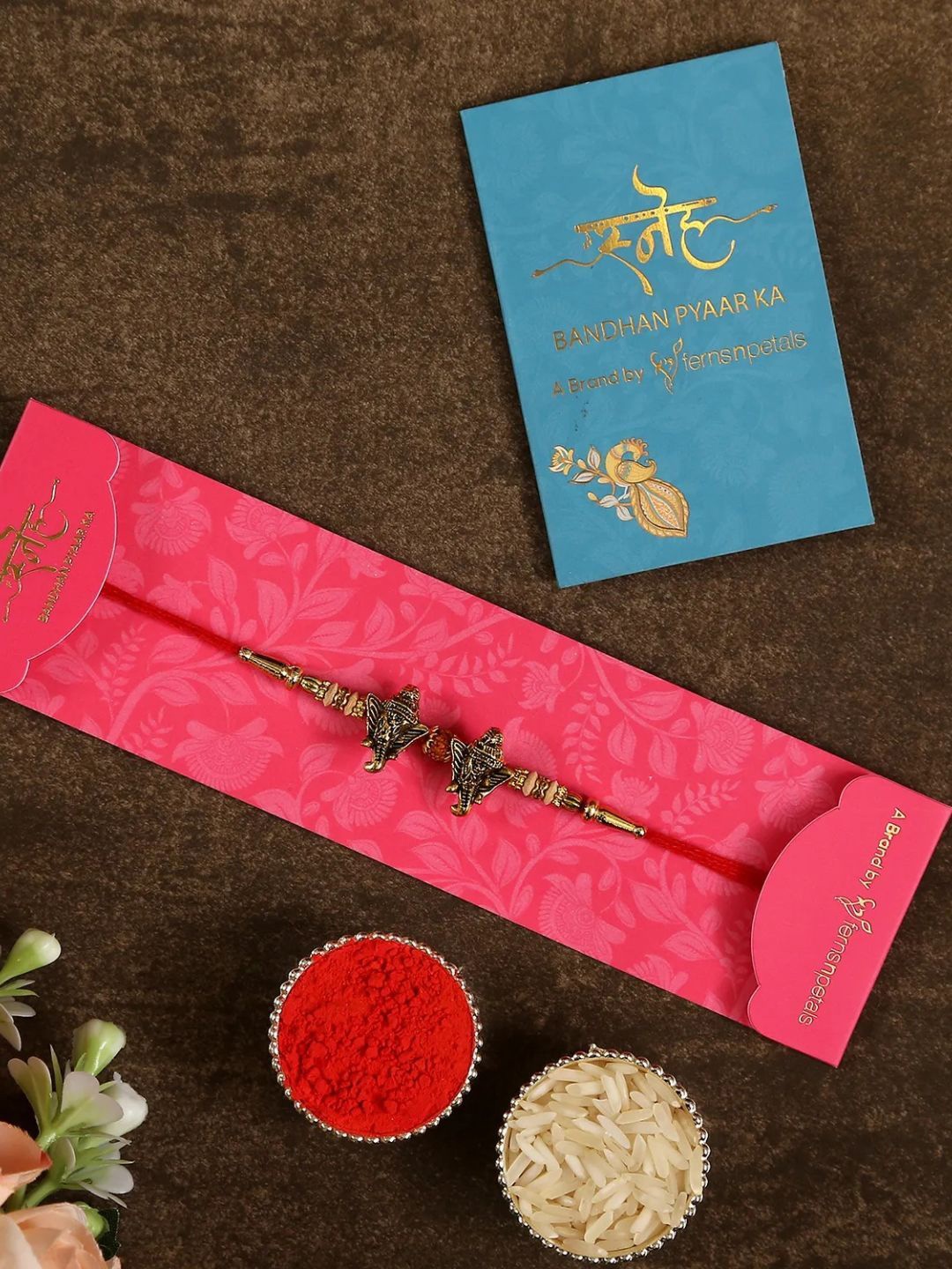 

fnp Divine Lord Ganesha Best Rakhi Lumba Rakhis, Gold