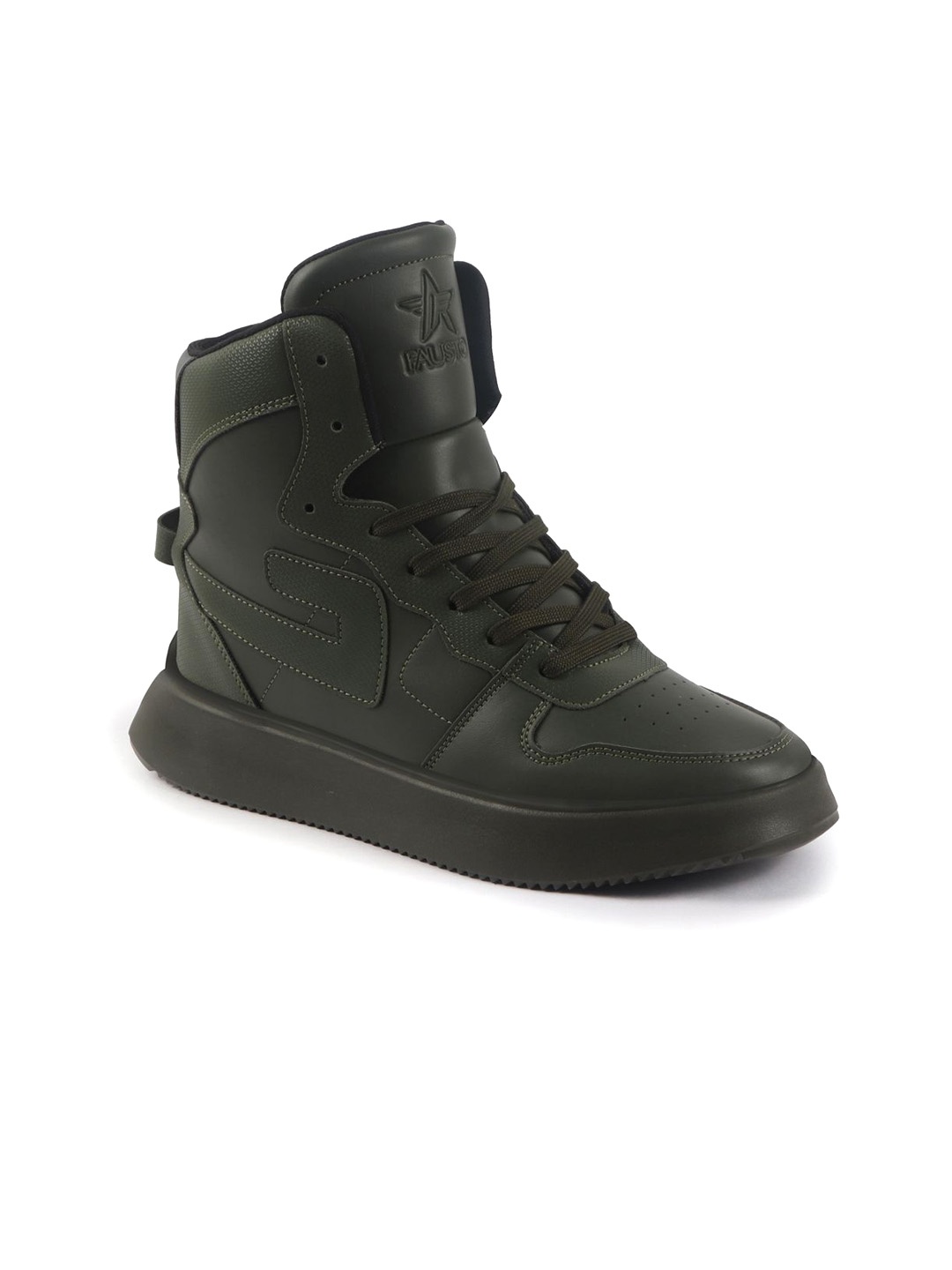 

FAUSTO Men High-Top Sneakers, Olive