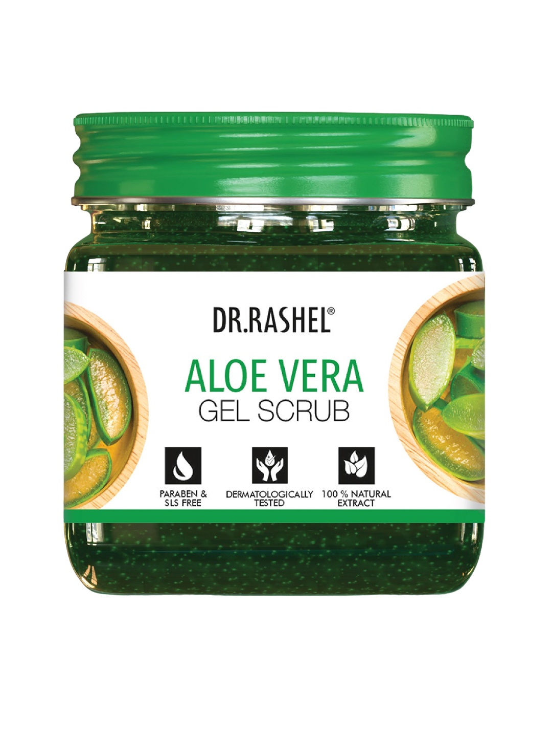 

DR.RASHEL Aloe Vera Gel Scrub Exfoliates & Brightens- 380ml, Green