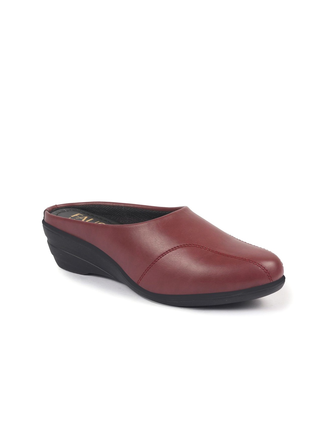 

FAUSTO Wedge Mules, Maroon