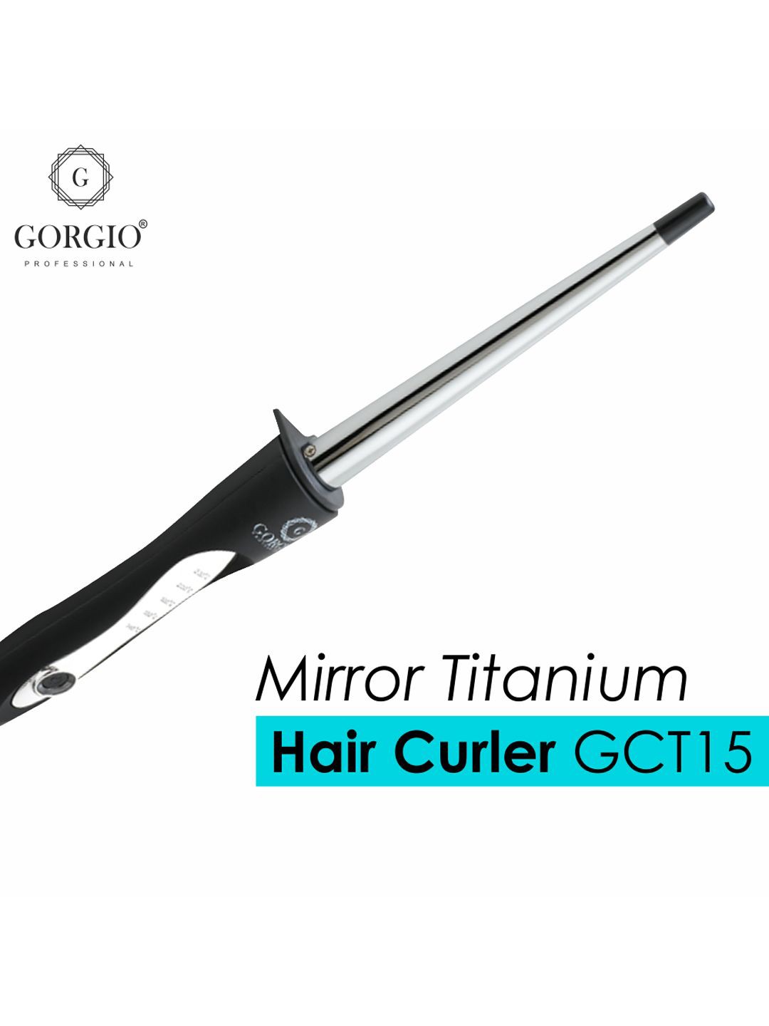 

GORGIO PROFESSIONAL Mirror Titanium Hair Curler GCT15, Black